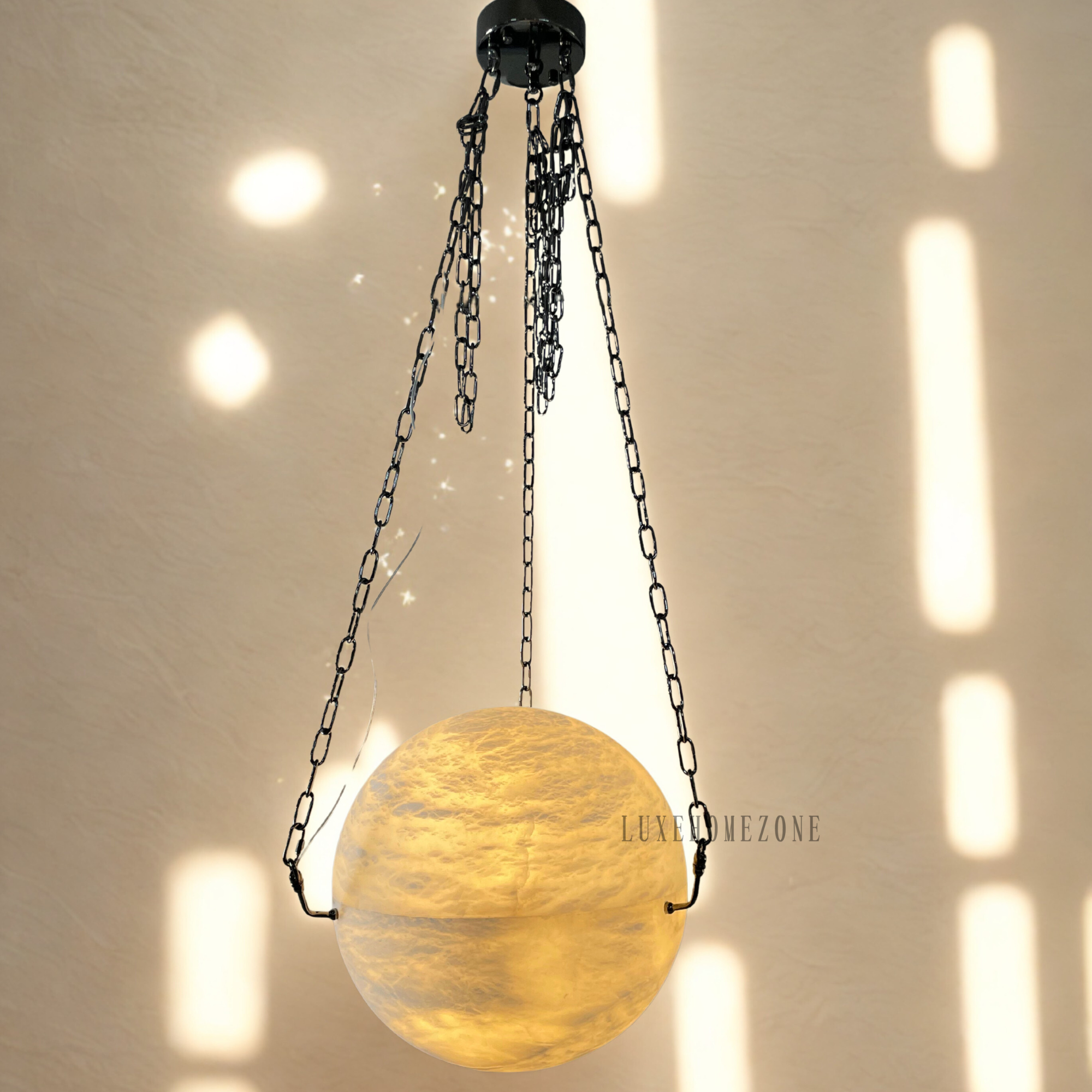 Bosso Alabaster Ball Sphere Pendant Light 11" 22"