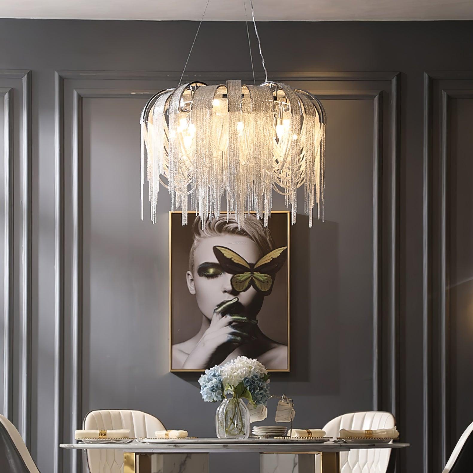 Length Chains Chandelier ∅ 23.6″ - Tassel-1-Luxehomezone