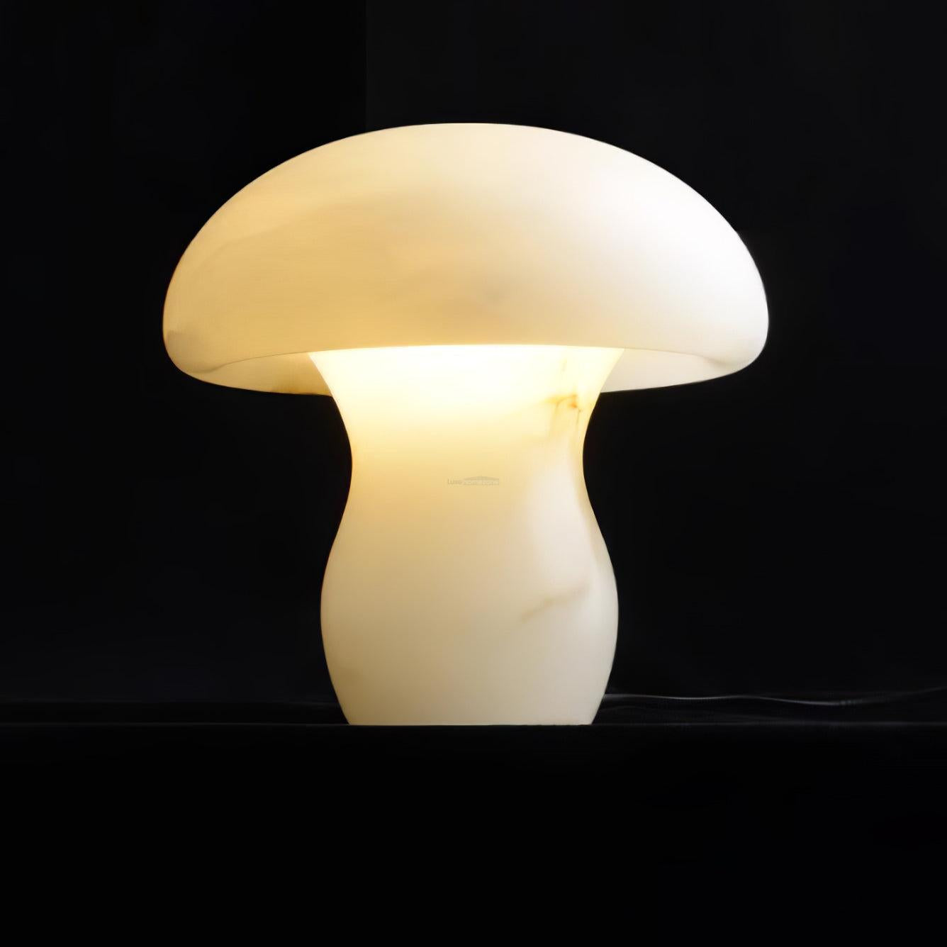 Marble Mushroom Table Lamp - Alabaster-1-Luxehomezone