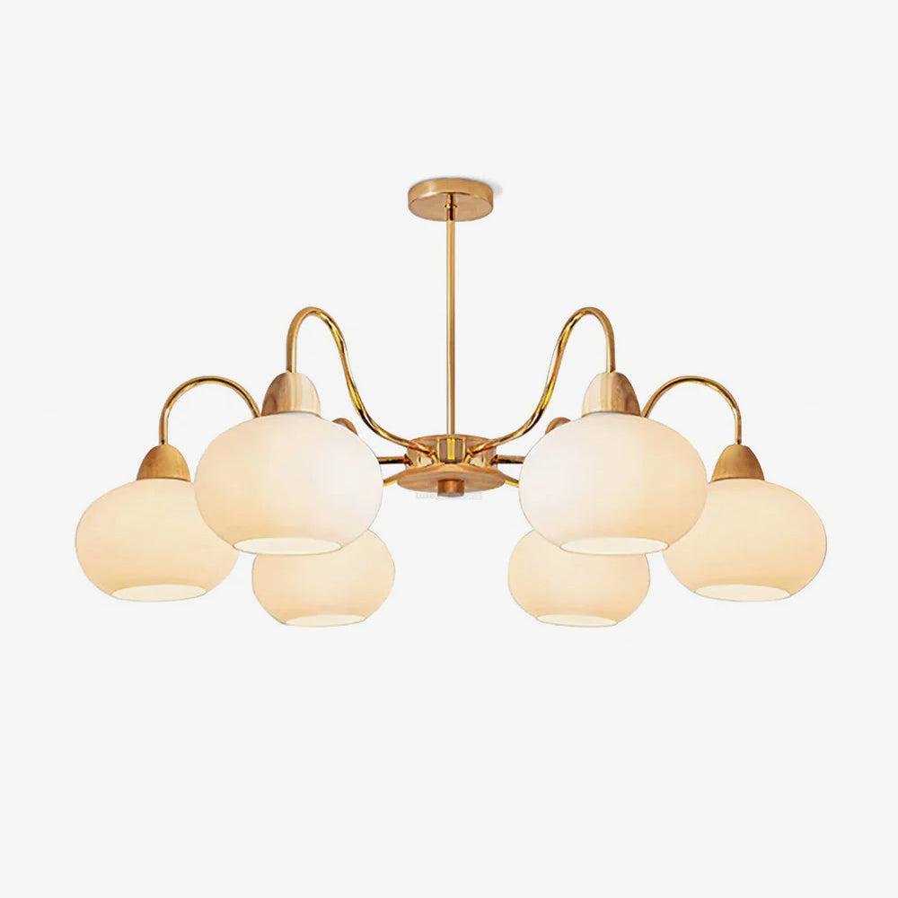 Glass Persimmon Chandelier with 3/5/6/8 heads - Glass Chandelier, Persimmon-1-Luxehomezone