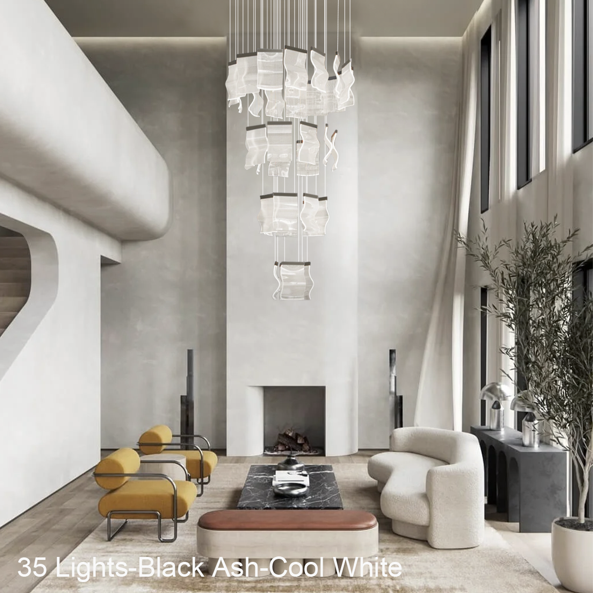 Helia Luxury Modern Staircase Chandelier - Helia-1-Luxehomezone