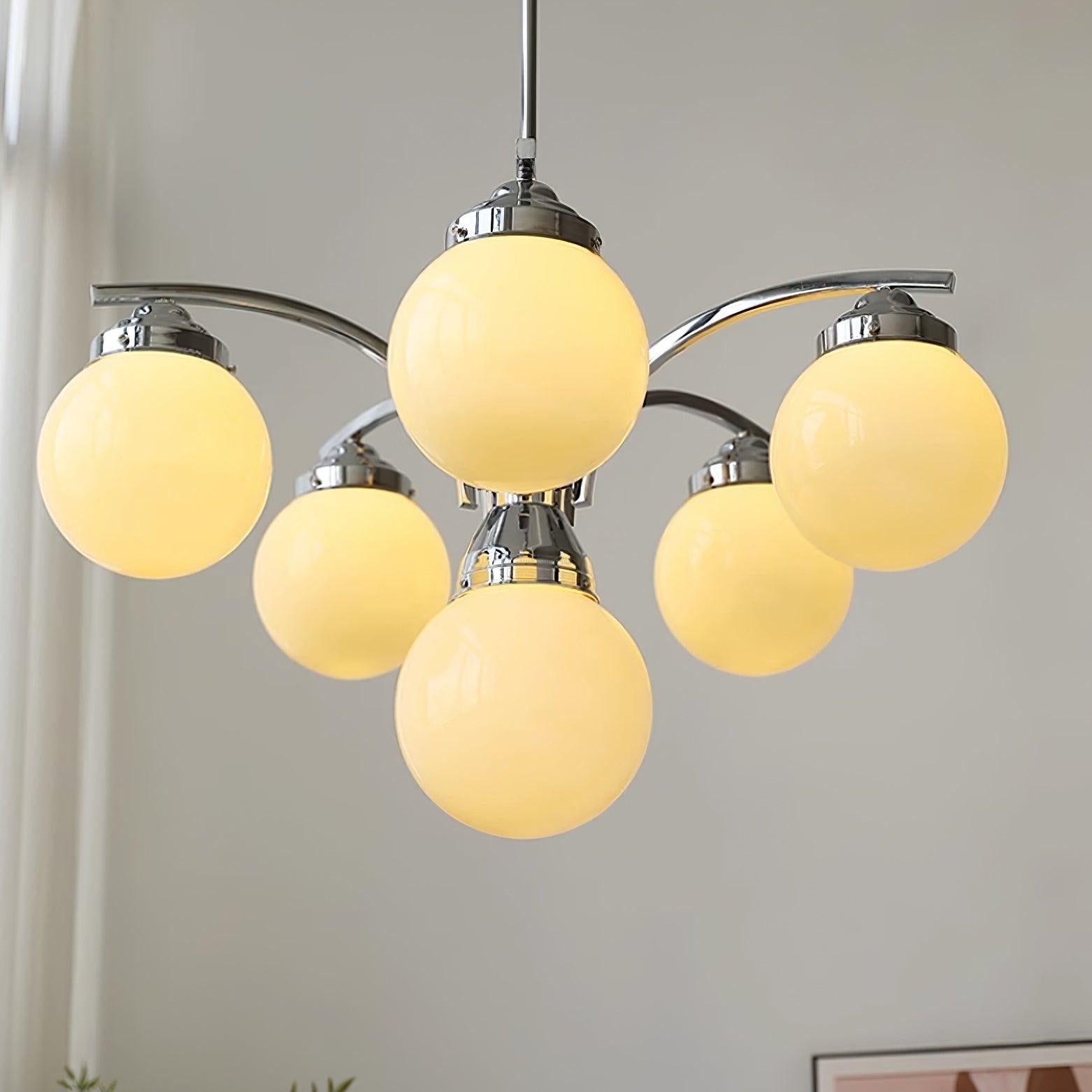Pink Salamanca Chandelier with 4/6 heads - Glass Chandelier, Persimmon-1-Luxehomezone