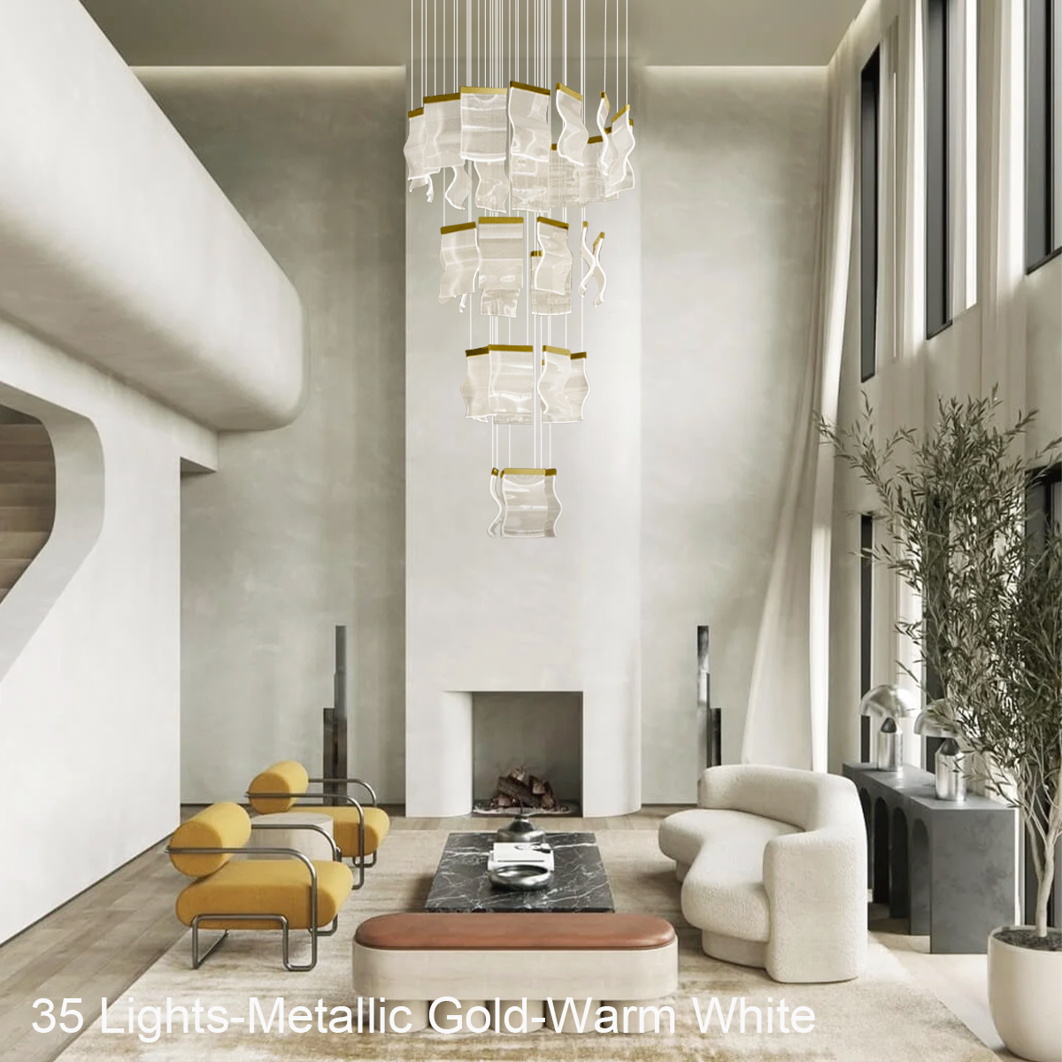 Helia Luxury Modern Staircase Chandelier - Helia-1-Luxehomezone