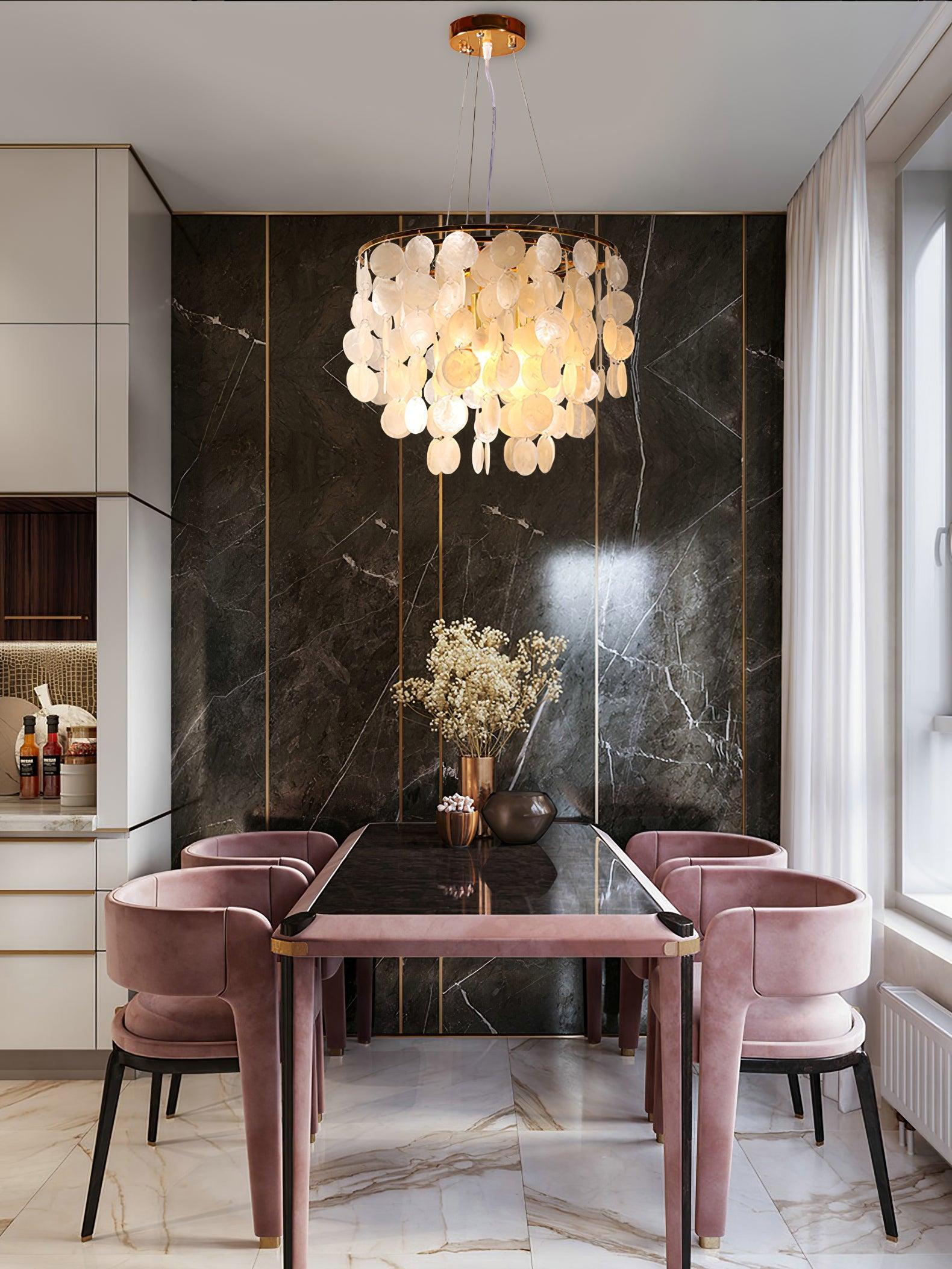 Shell Wind Chime Chandelier ∅ 19.7″ - Luxehomezone