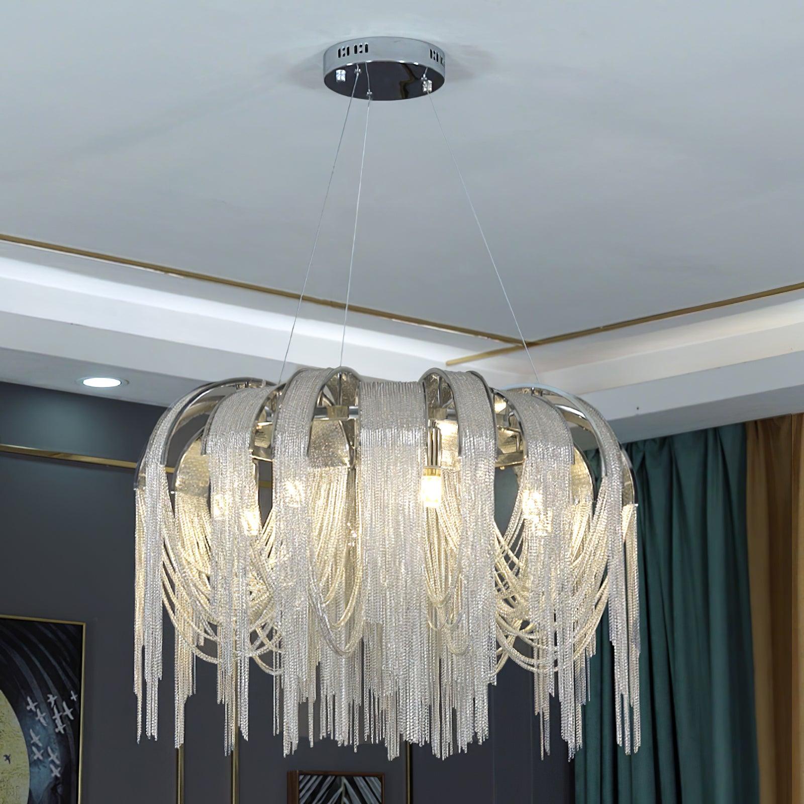 Length Chains Chandelier ∅ 23.6″ - Tassel-1-Luxehomezone