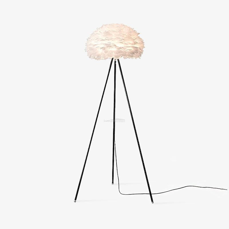 Eos Feather Floor Lamp  ∅ 19.6″ - Feather-1-Luxehomezone