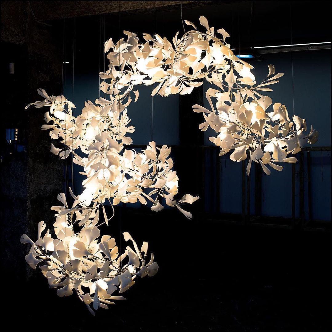 Gingko Combination Type Chandelier - Gingko, Gingko Chandelier-1-Luxehomezone