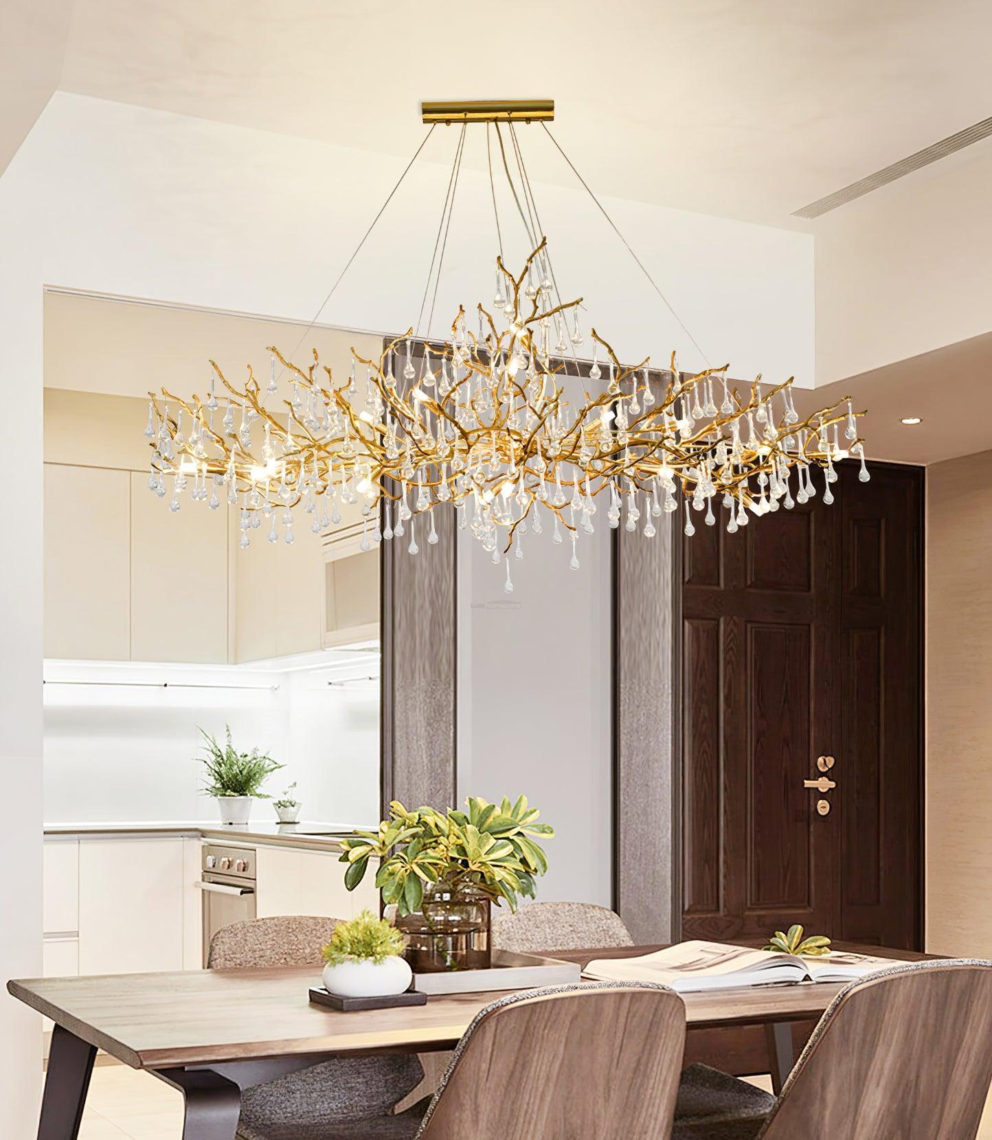 Bijou Tear Drop Style Chandelier - Luxehomezone