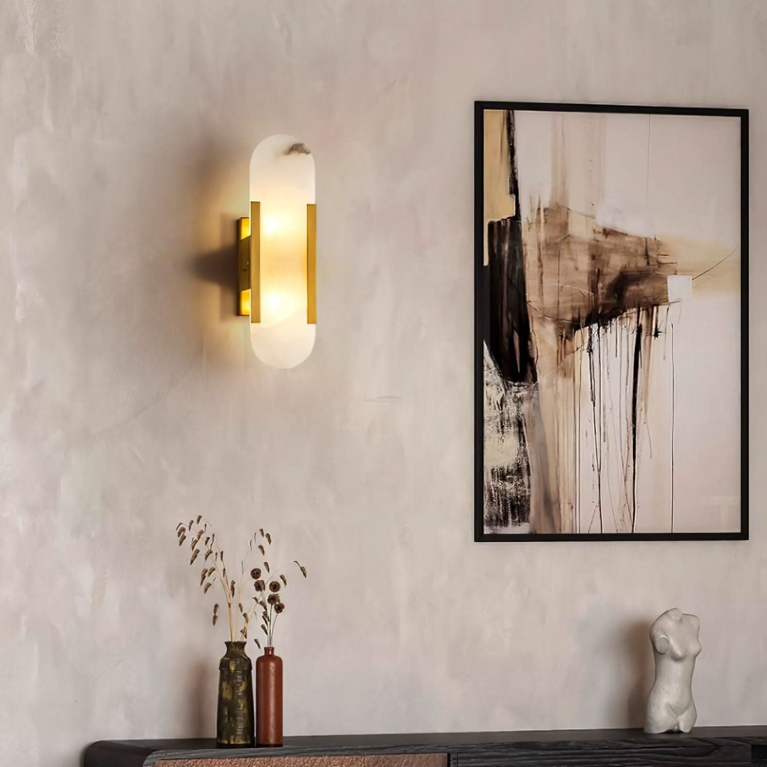 Melange Alabaster Wall Lamp - Luxehomezone