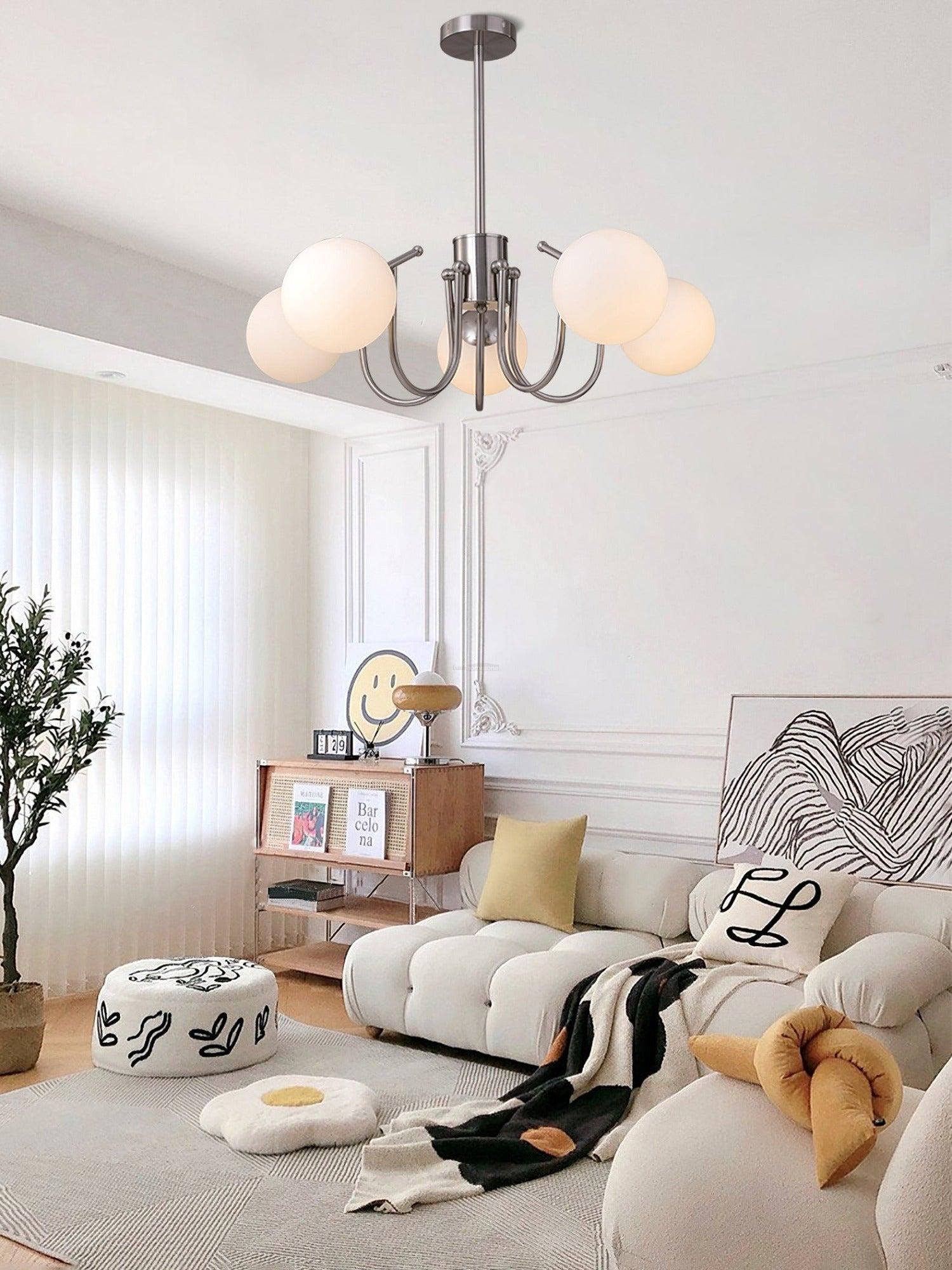 Angle Glass andelier with 3/5/6 heads - Bend-1-Luxehomezone