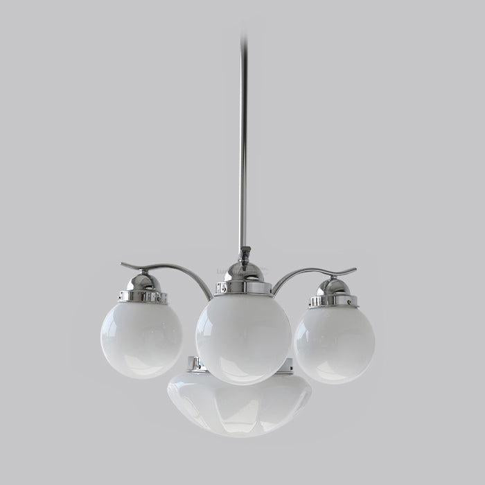 Ryttenberg Glass Chandelier with 4/6 heads - Bend, Marshmallow Chandelier-1-Luxehomezone