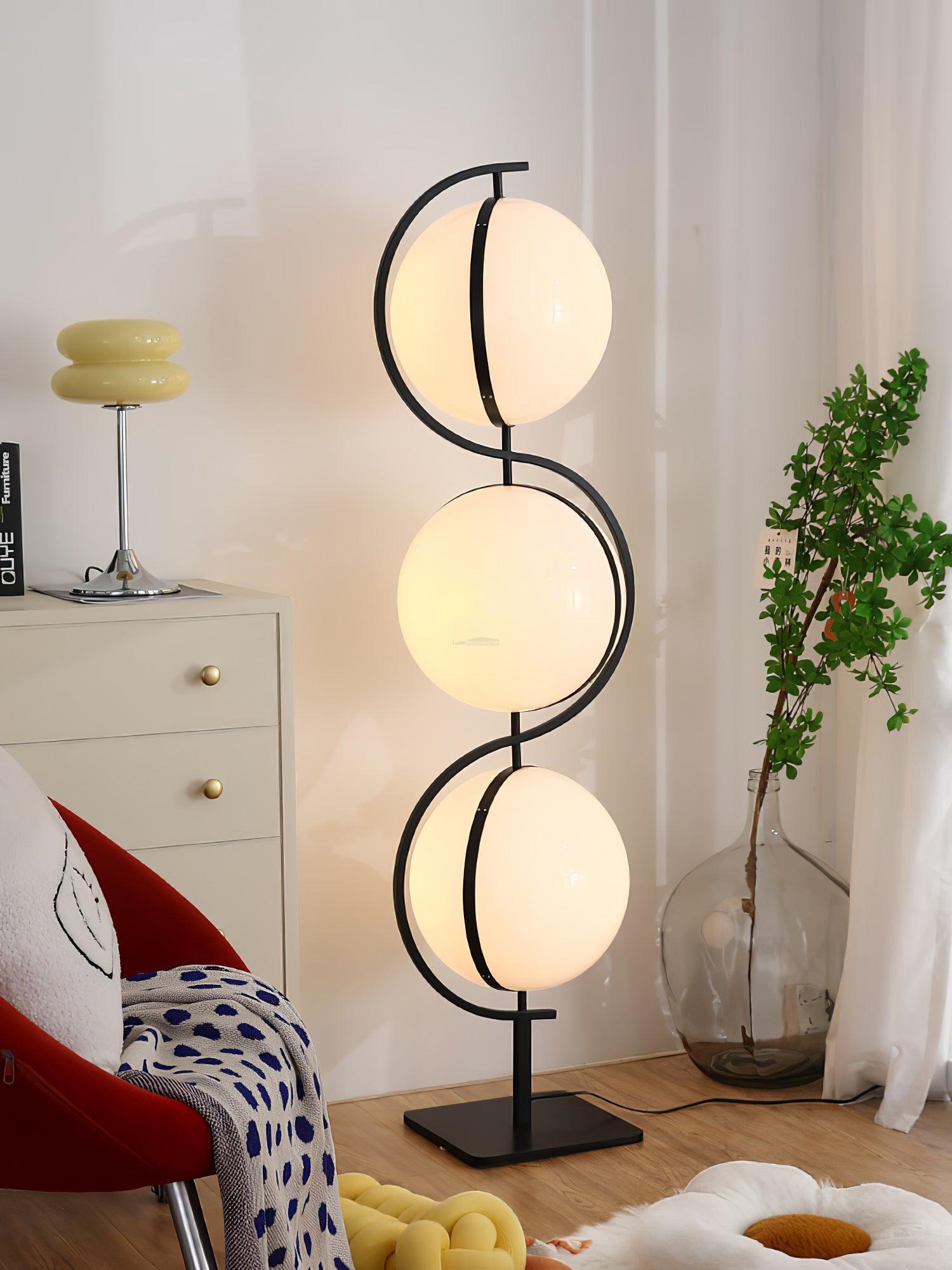 Triple Balls Floor Lamp ∅ 15.7″ - Lava-1-Luxehomezone