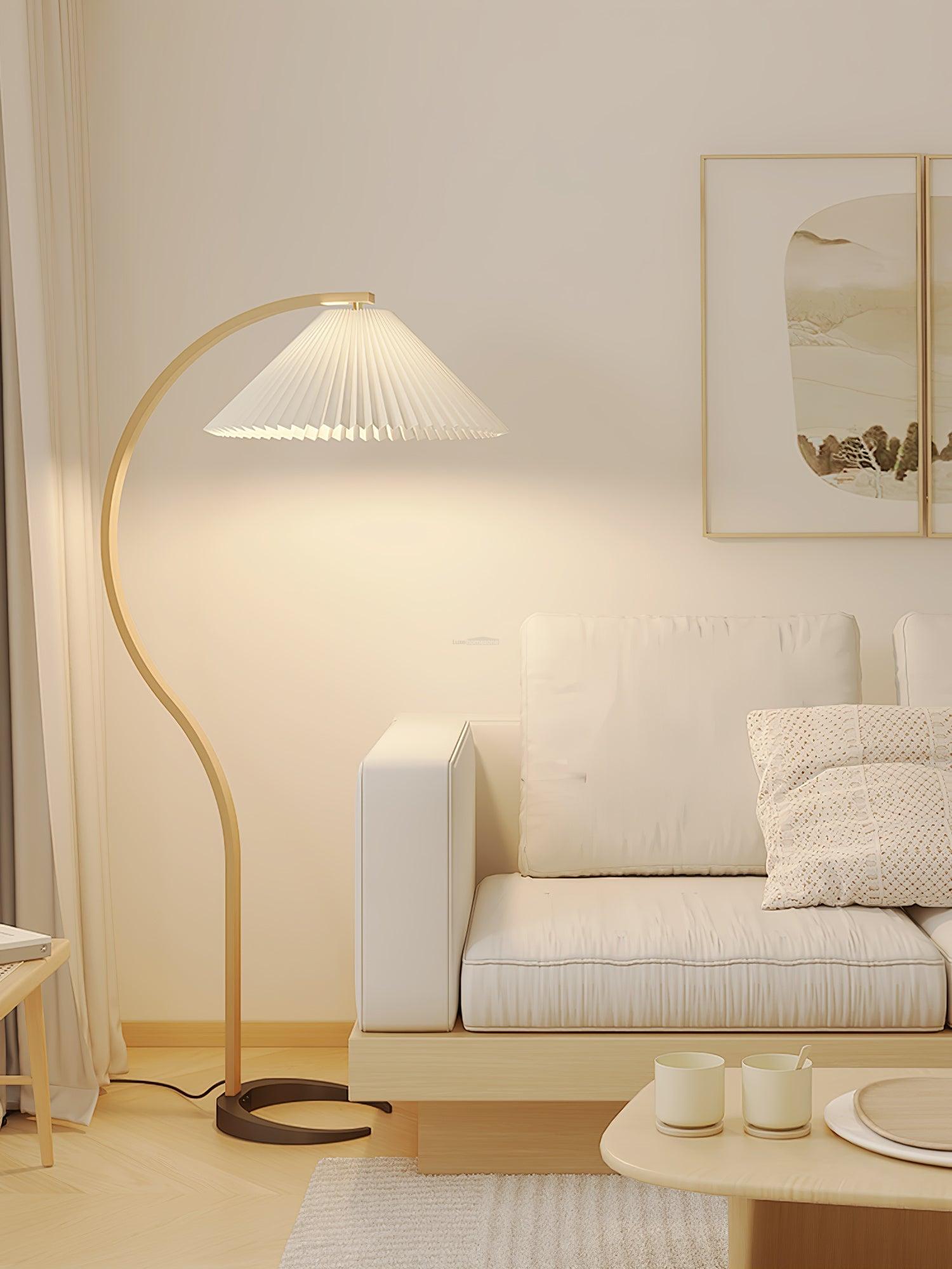 Caprany Floor Lamp - Drapery-1-Luxehomezone