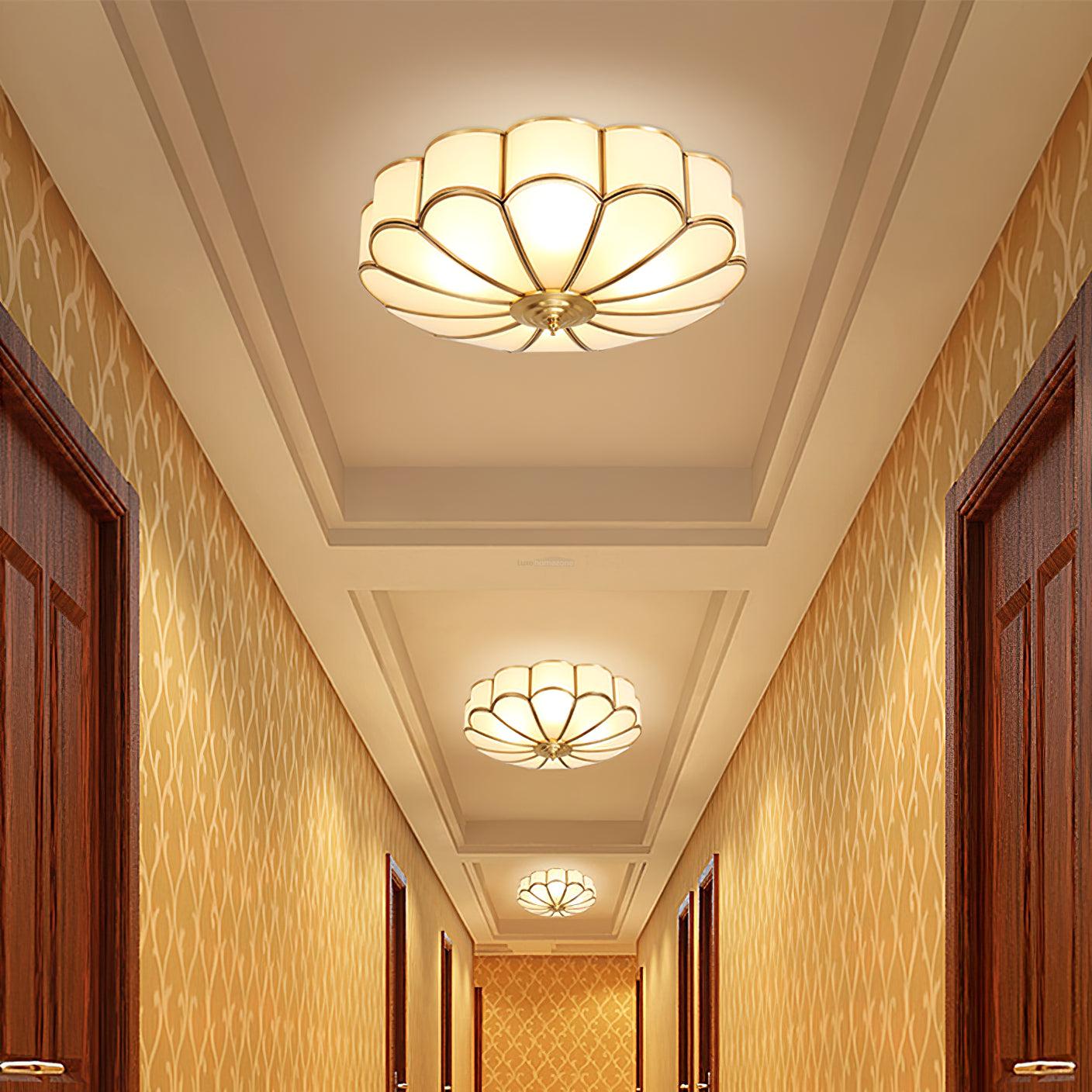 Flower Shape Glass Recessed Ceiling Light-Glass Flush Mount - Flush Mounts, Optimized-1-Luxehomezone