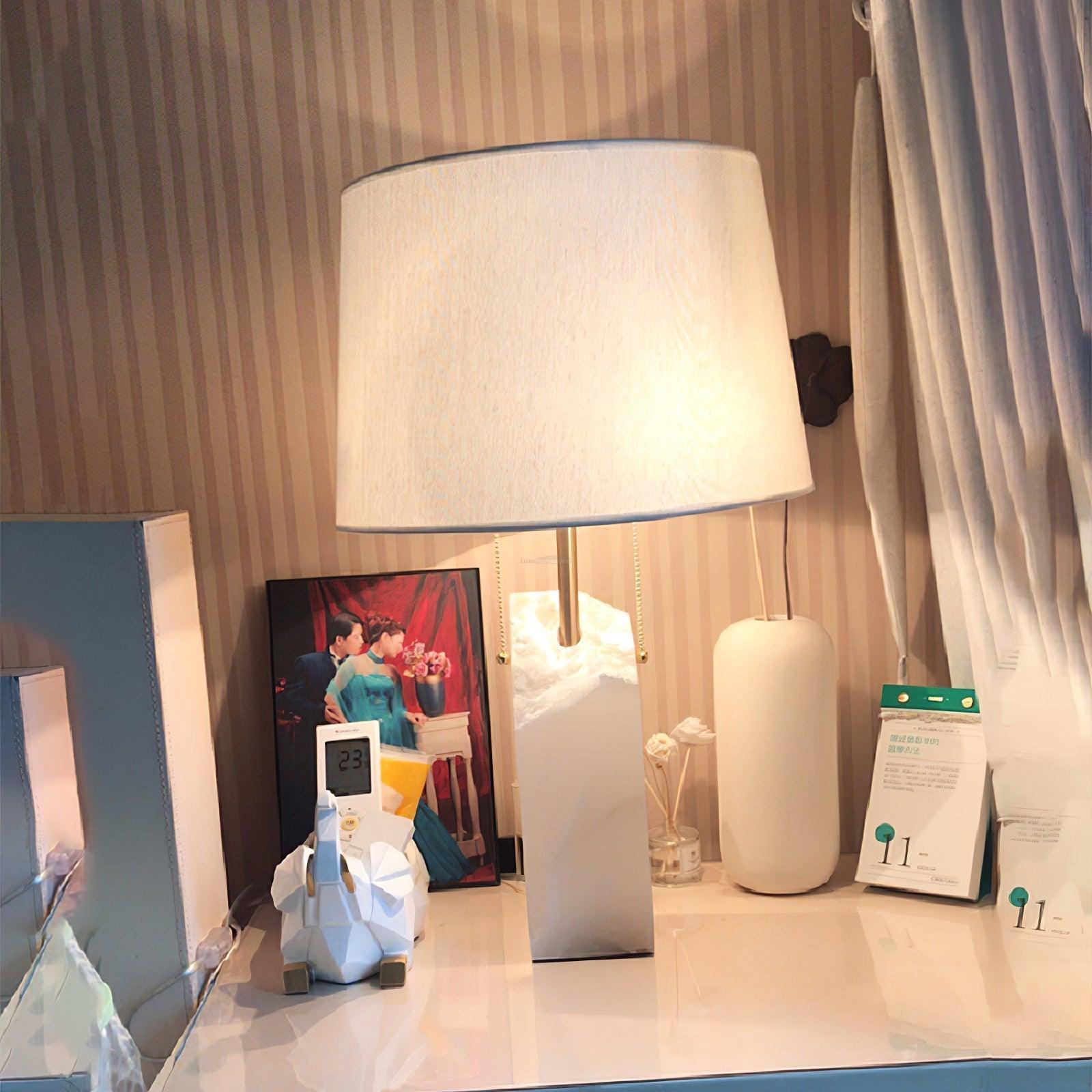 Raw Alabaster Table Lamp - Alabaster-1-Luxehomezone