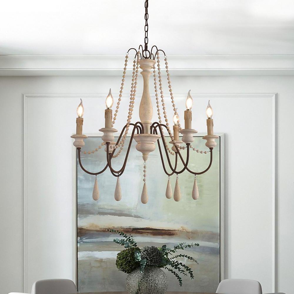 Candle Style Beaded Chandelier Φ 29.5″ - Candle-1-Luxehomezone