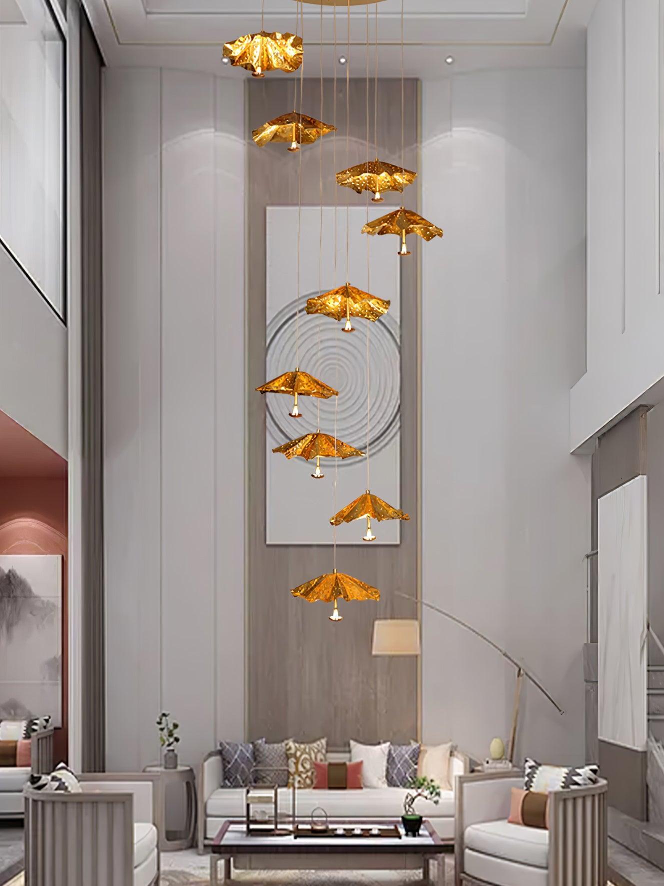 Livra Leaf Chandelier ∅ 11.8″ - Earring-1-Luxehomezone
