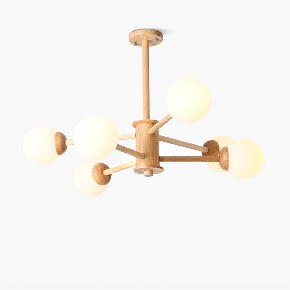 Kozan Wooden Chandelier with 6/8/10/12 heads - Frown-1-Luxehomezone