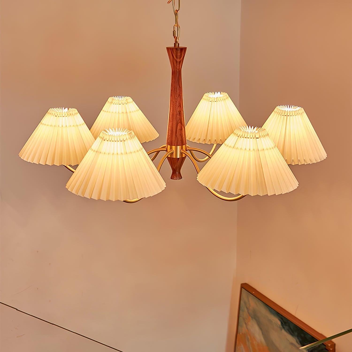 Pleated Chandelier with 3/6/8 heads - Variety-1-Luxehomezone