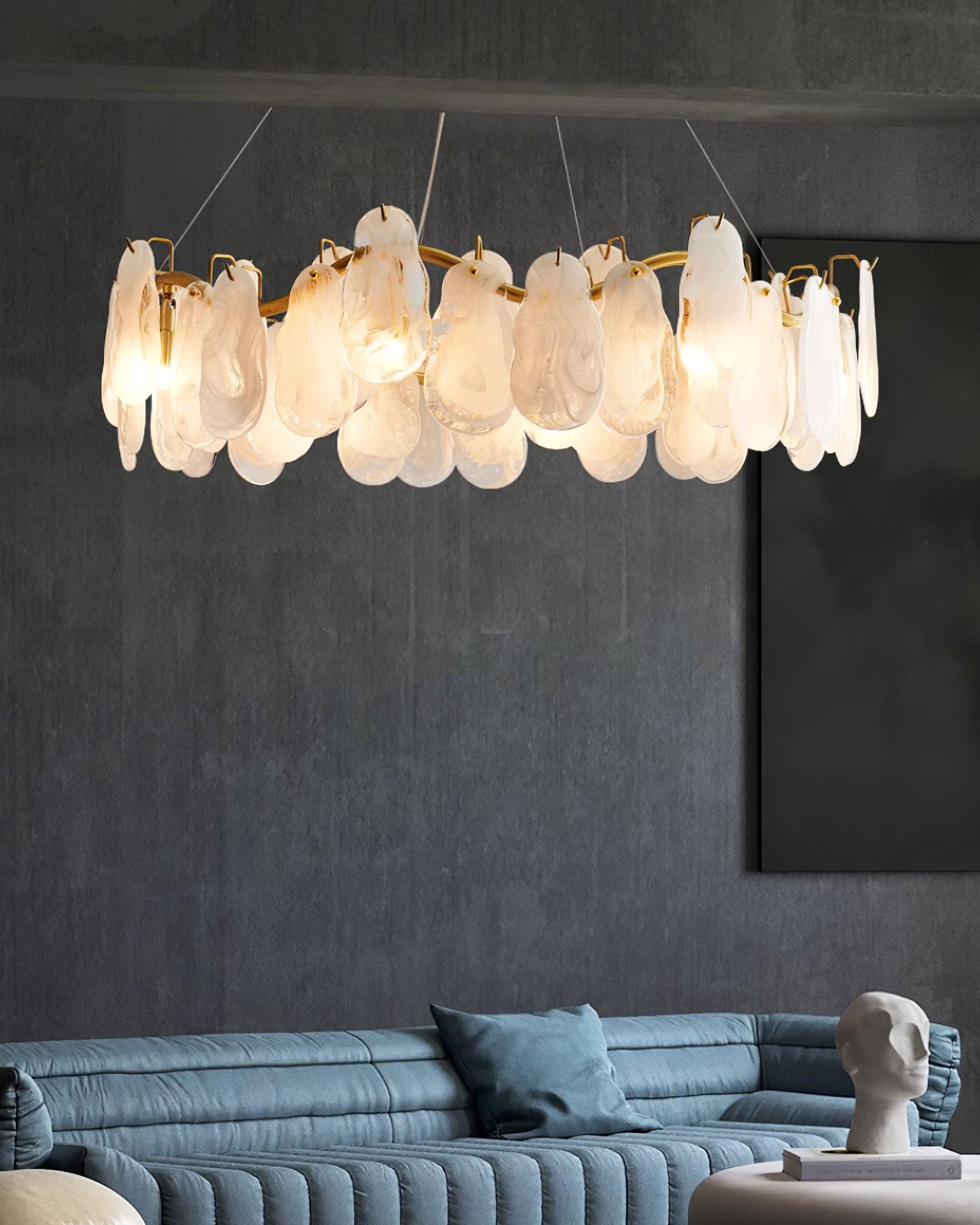 Mahina Cloud Round/Linear Chandelier - Cylinder-1-Luxehomezone