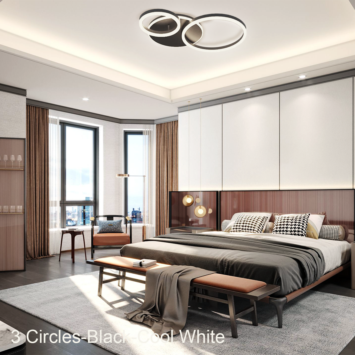 Chloe Contemporary Flush Mount Ceiling Light - Optimized, Semi Flush Mounts-1-Luxehomezone