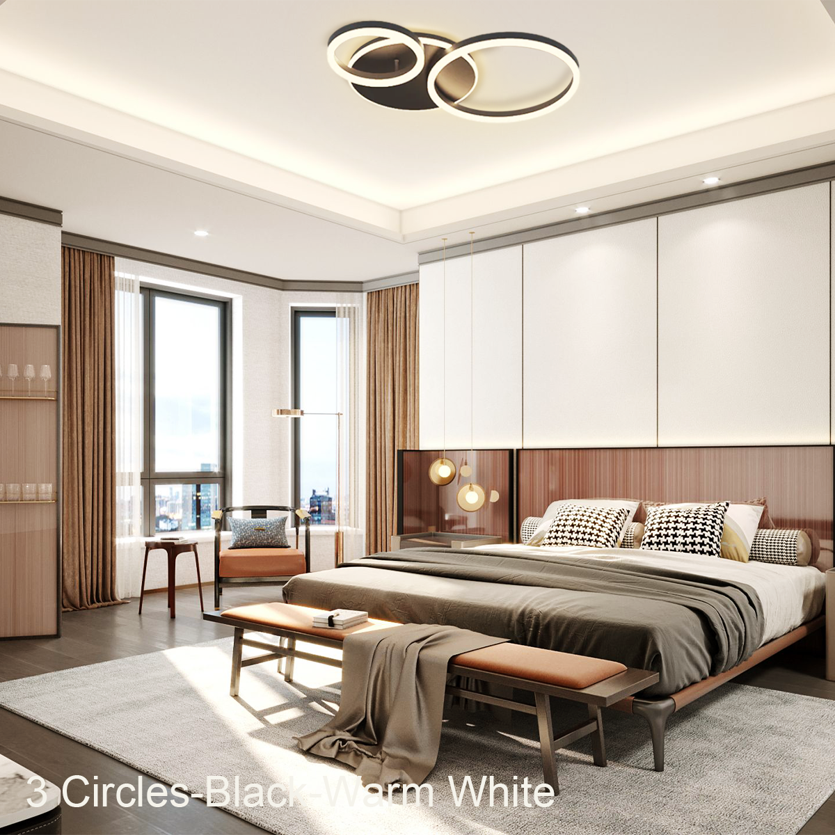 Chloe Contemporary Flush Mount Ceiling Light - Optimized, Semi Flush Mounts-1-Luxehomezone