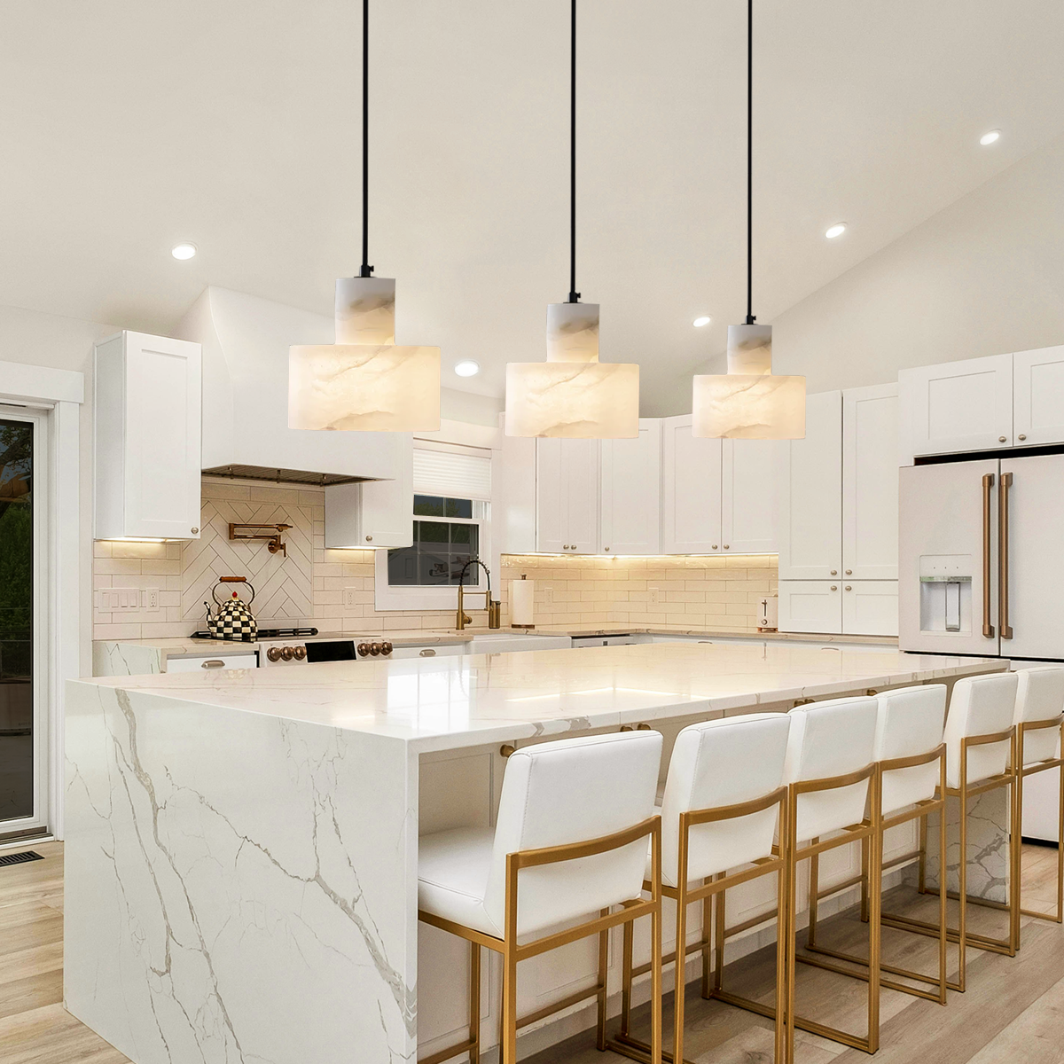 Cyls Pendant Alabaster Light - Luxehomezone