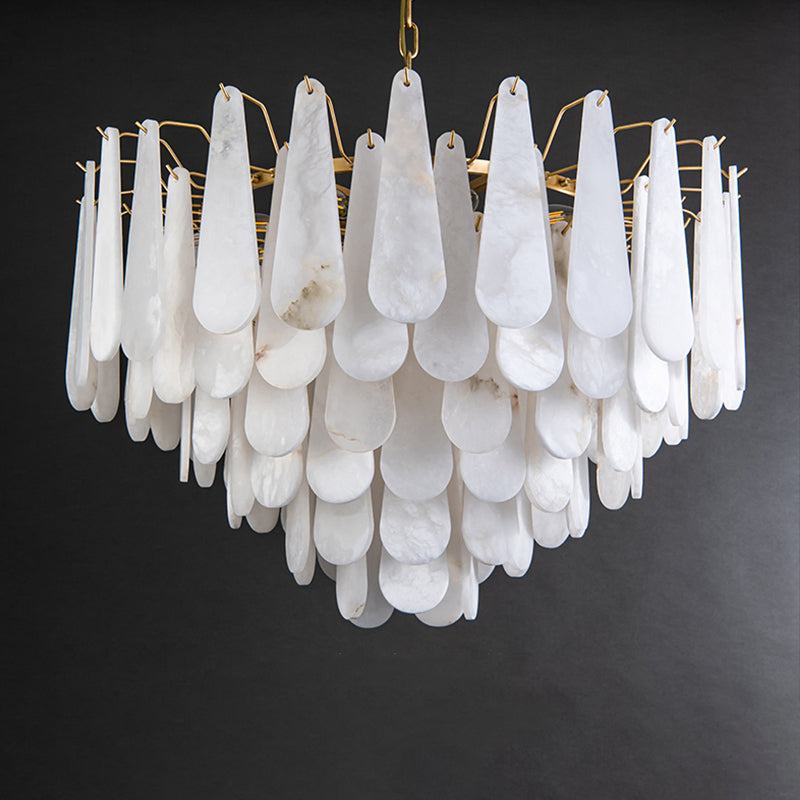 Stella Alabaster Round Chandeliers 22" 32"