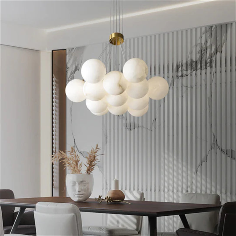 Bosso Alabaster Ball Multi-lights Chandelier