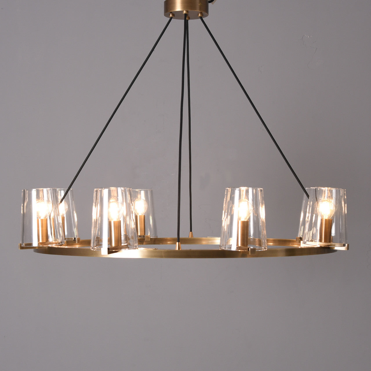 Noze Chandelier 8 Light Brass