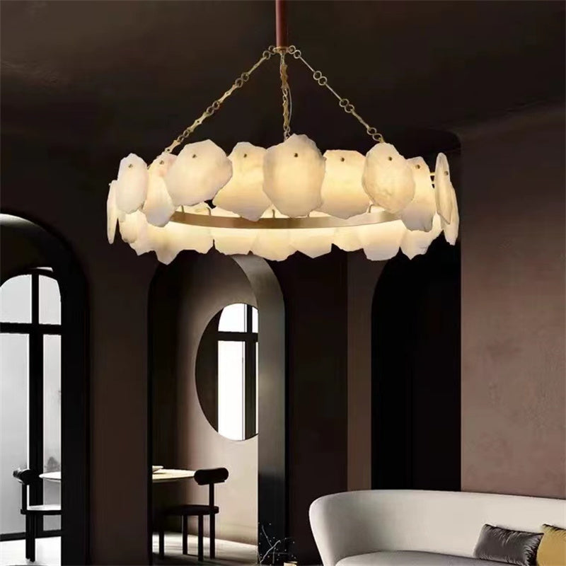 Talan Alabaster Round Chandelier