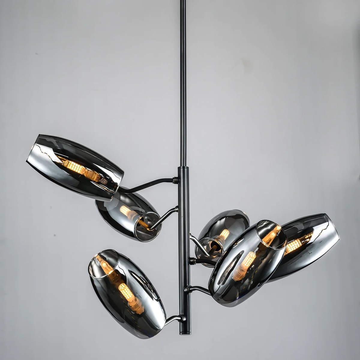 Brass Chandelier with Glass Spheres Lucency - Lucency-1-Luxehomezone