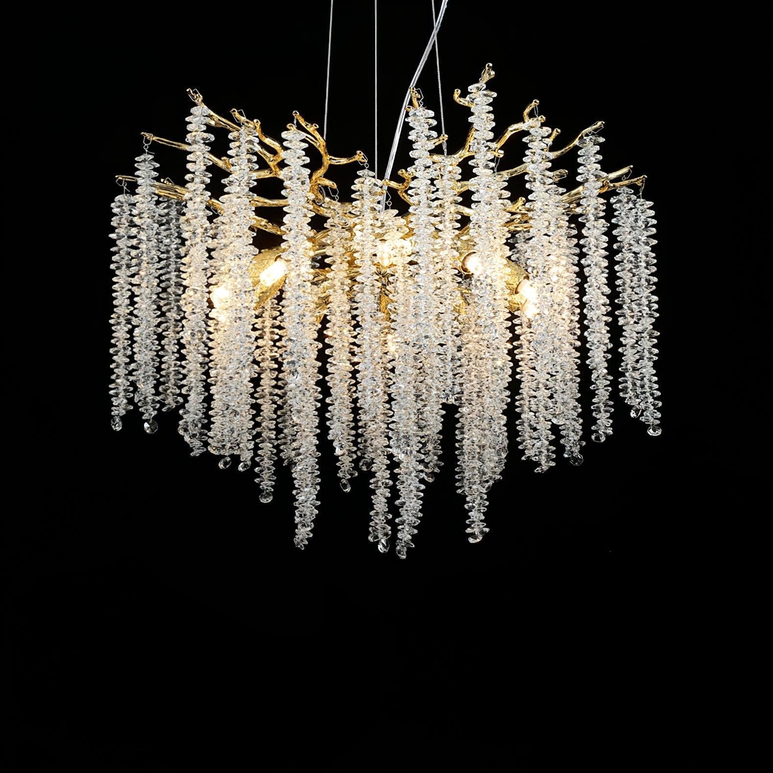 Wisteria Flower Style Crystal Chandelier For Living Room - Luxehomezone