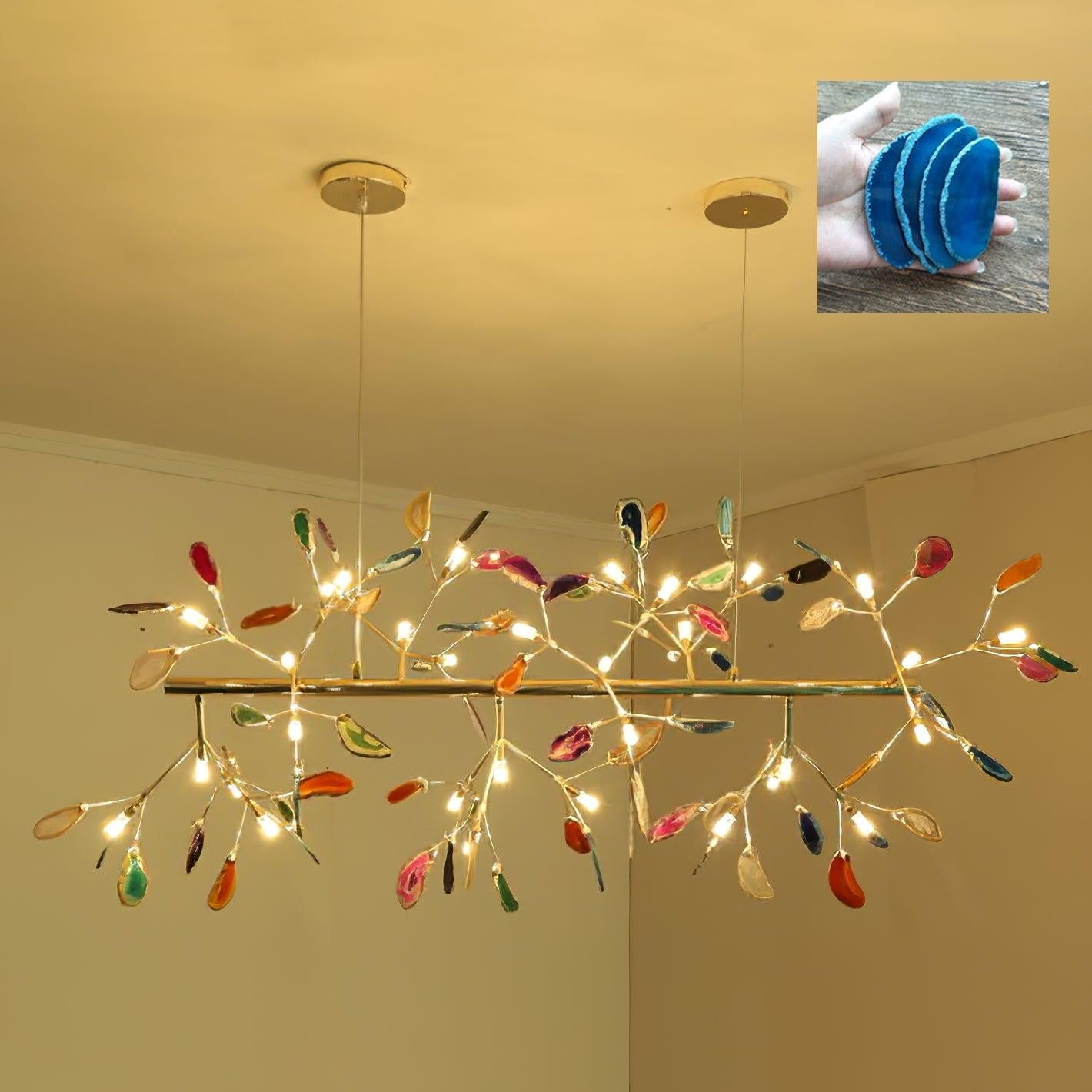 Agate Flake Chandelier with 4/12/16/20 heads - Branch-1-Luxehomezone