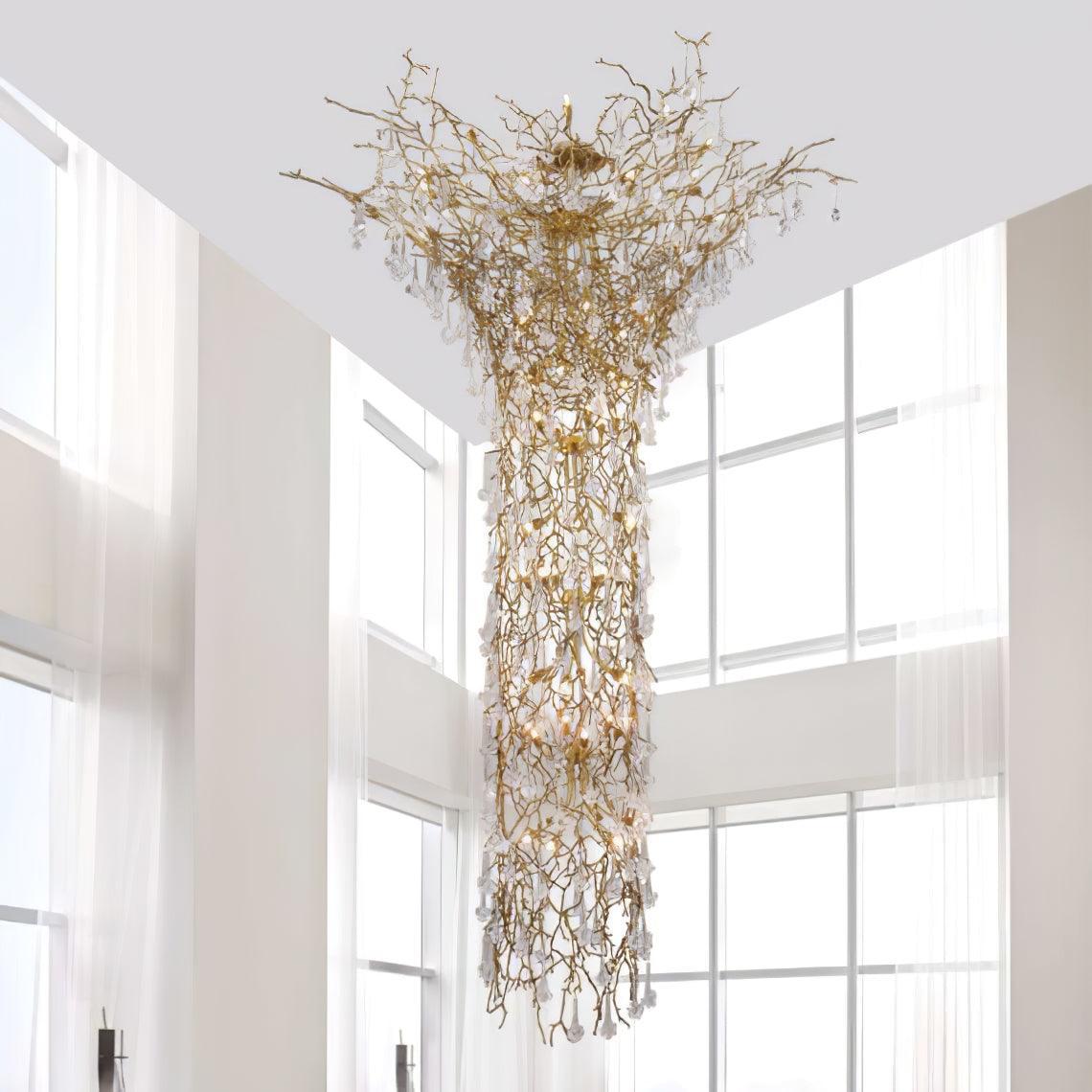 Tree Branch Staircase Chandelier ∅ 59″ - Helia-1-Luxehomezone
