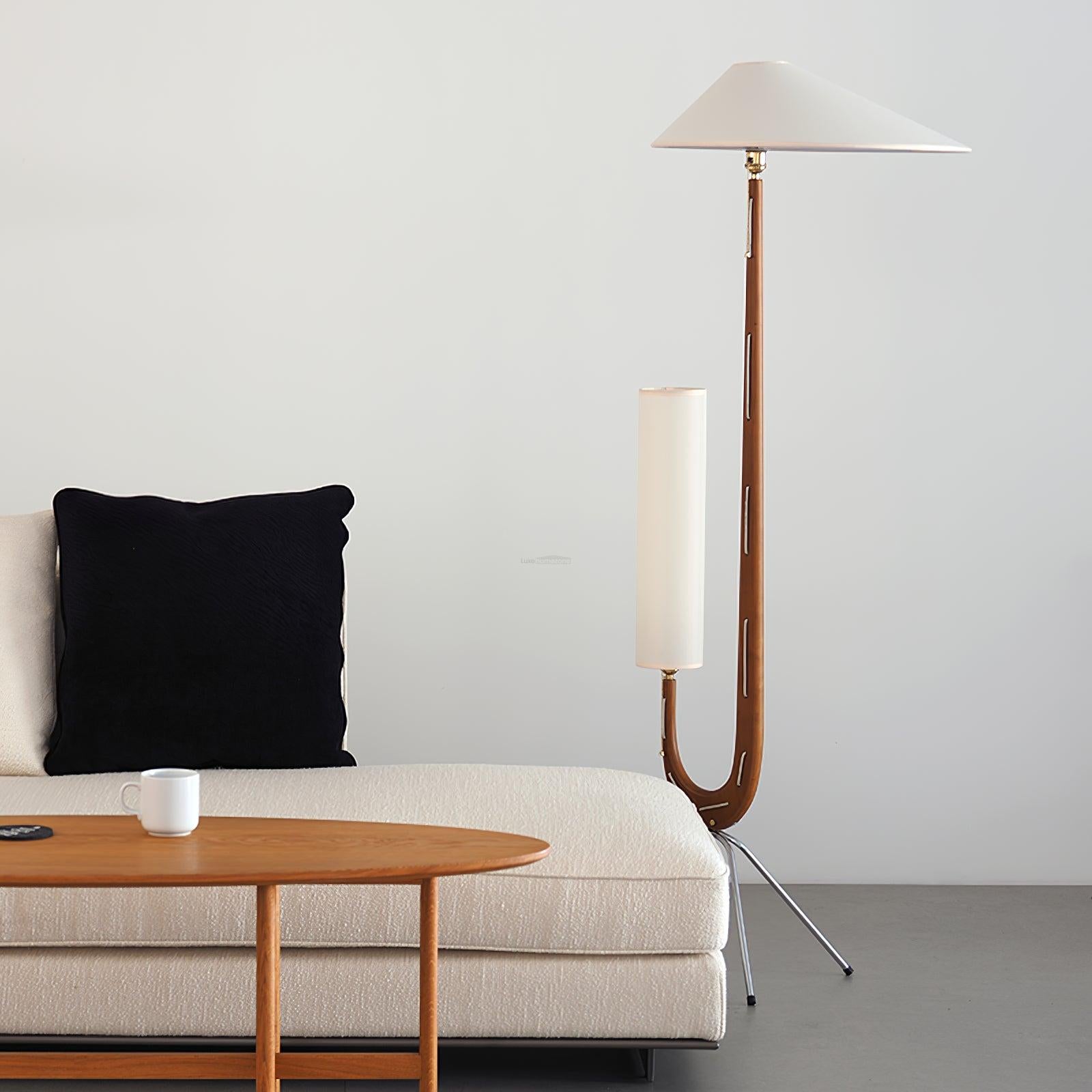 Giraffe Floor Lamp ∅ 21.6″ - Wood-1-Luxehomezone