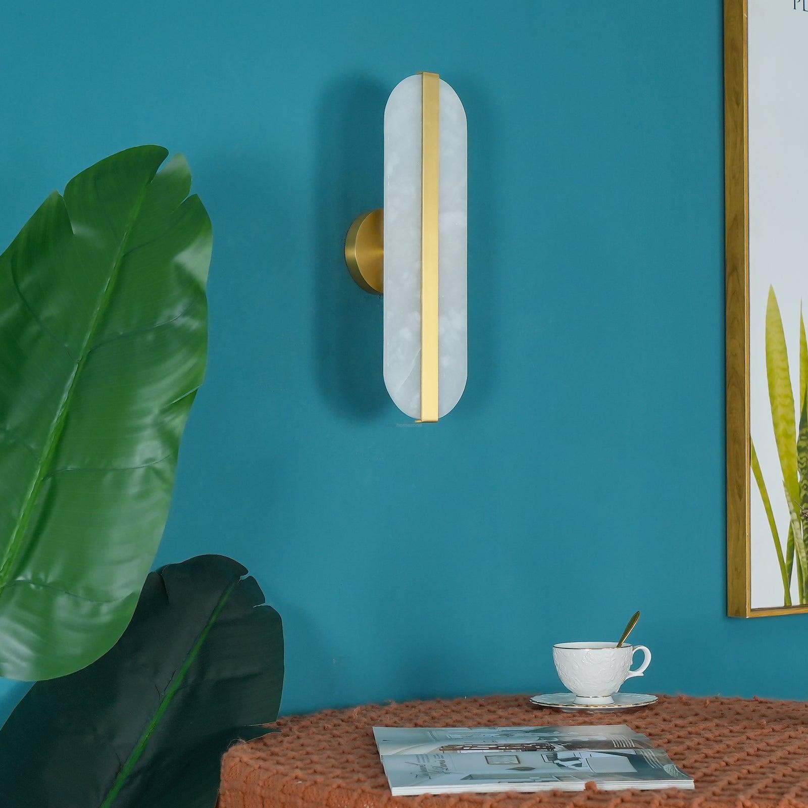 Stone Alabaster LED Wall Sconce - Alabaster, Alabaster Wall Lamp-1-Luxehomezone