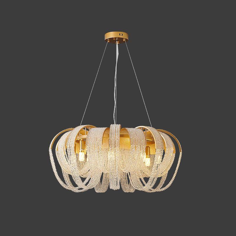 Mesh Crystal Chandelier with 1/6/9 heads - Crystals-1-Luxehomezone
