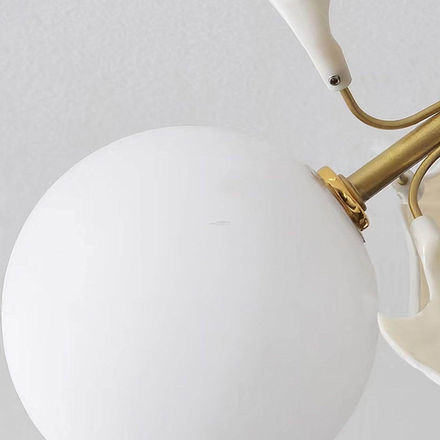 Ginkgo Glass Ceiling Lamp ∅ 39.4″ - Bend, Semi Flush Mounts-1-Luxehomezone