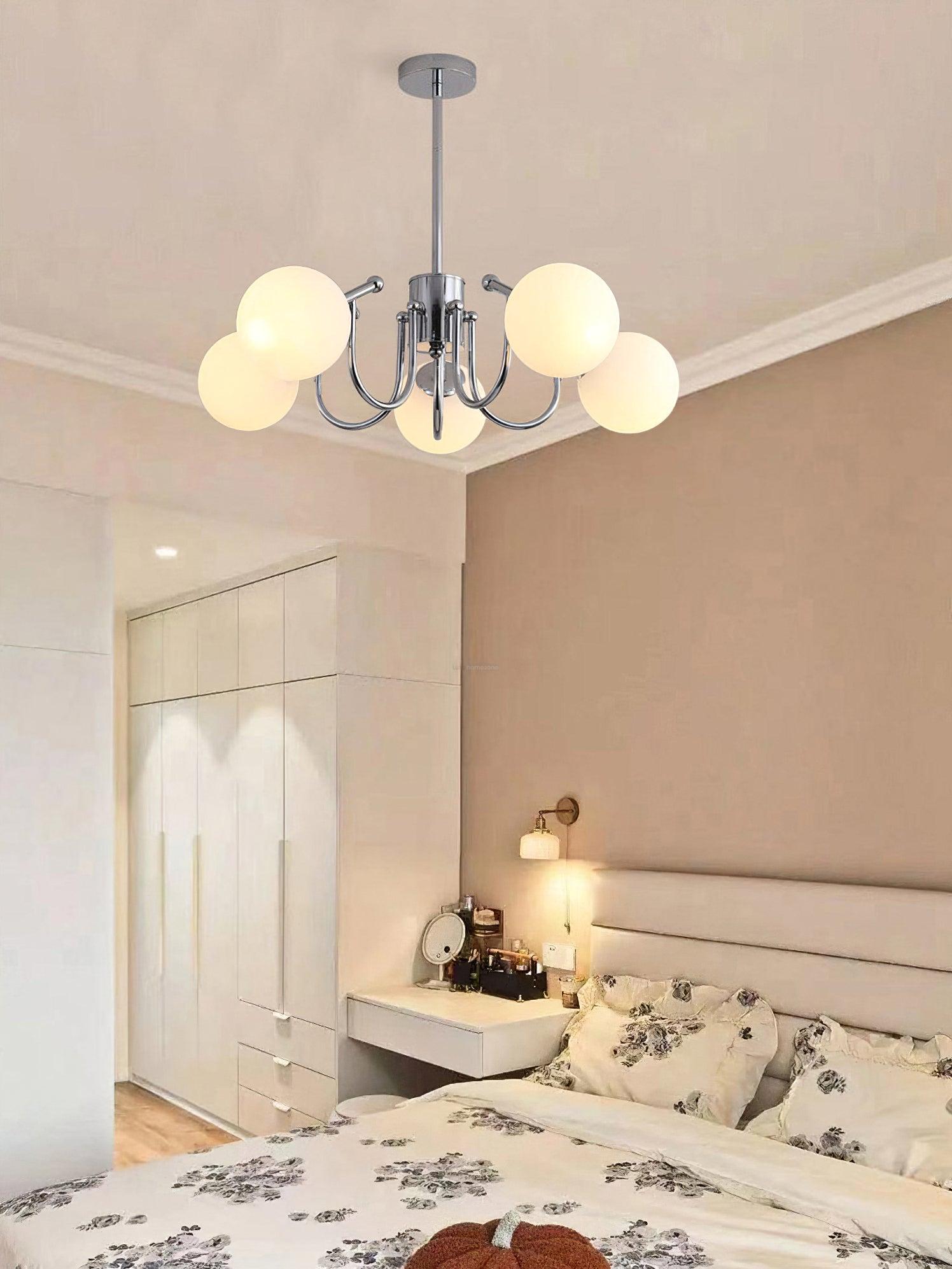 Angle Glass andelier with 3/5/6 heads - Bend-1-Luxehomezone