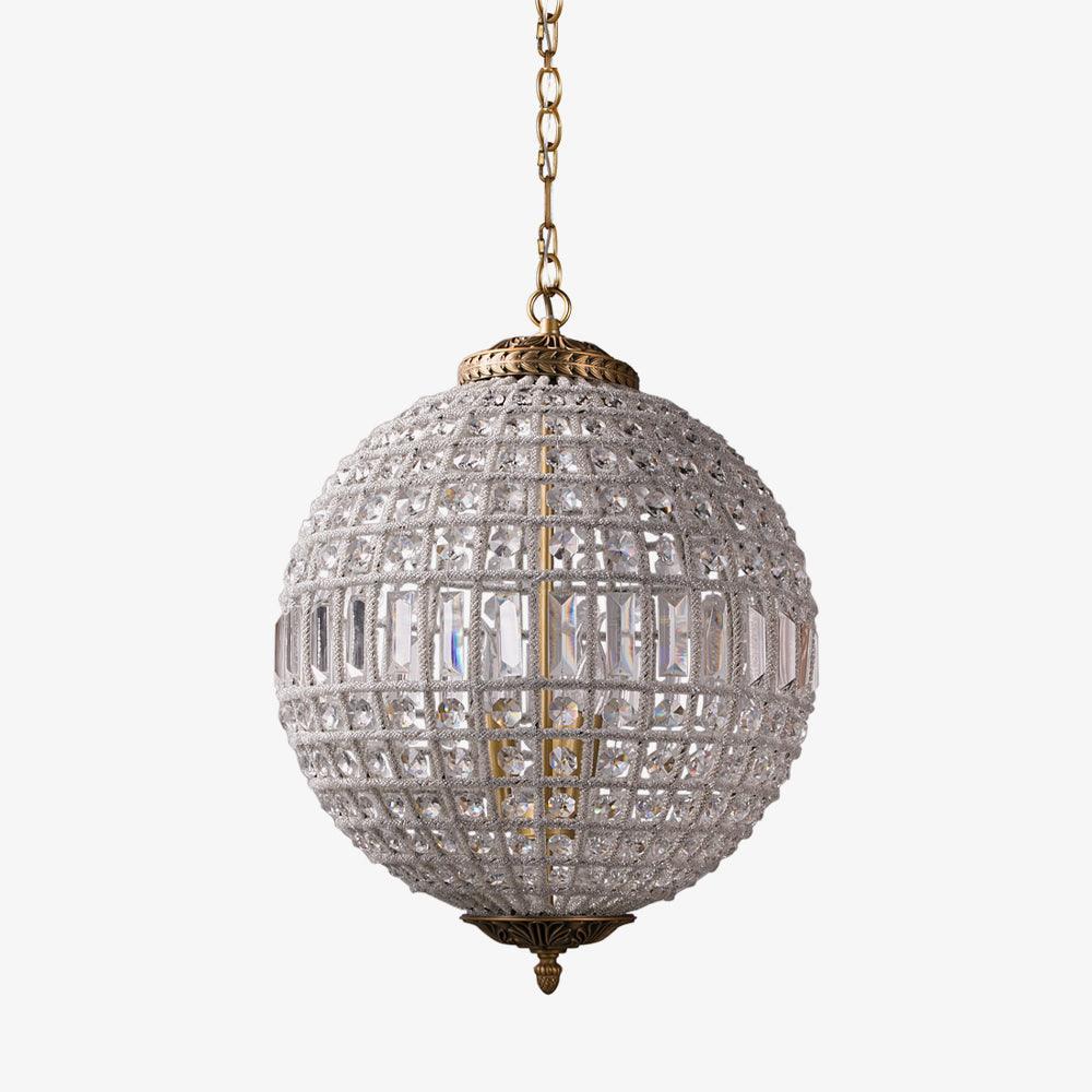 Traditional Globe Chandelier - Classic, Crystals-1-Luxehomezone