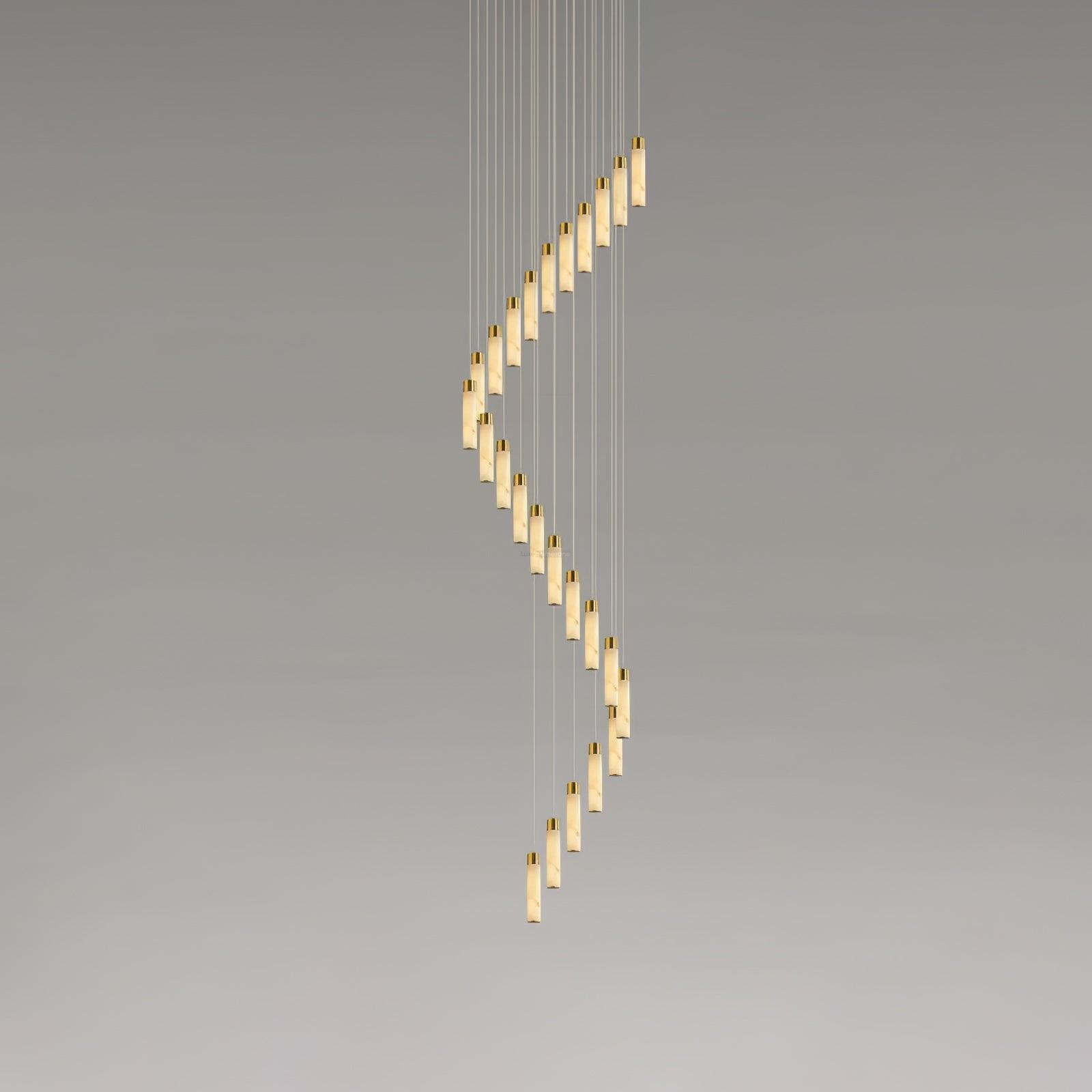 Celestial Alabaster Cascade Chandelier with 5/7/9/12/16/18/24/32 heads - Luxehomezone