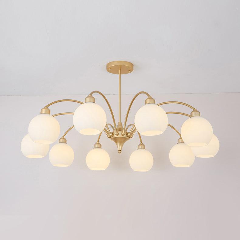 Sculptural Glass Chandelier with 6/8/10 heads - Bend, Marshmallow Chandelier-1-Luxehomezone