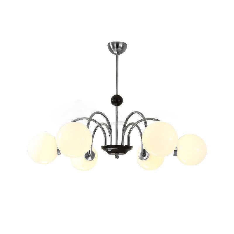 Yisu Glass Globe Chandelier with 3/4/5/6/8 heads - Bend, Marshmallow Chandelier, Optimized-1-Luxehomezone