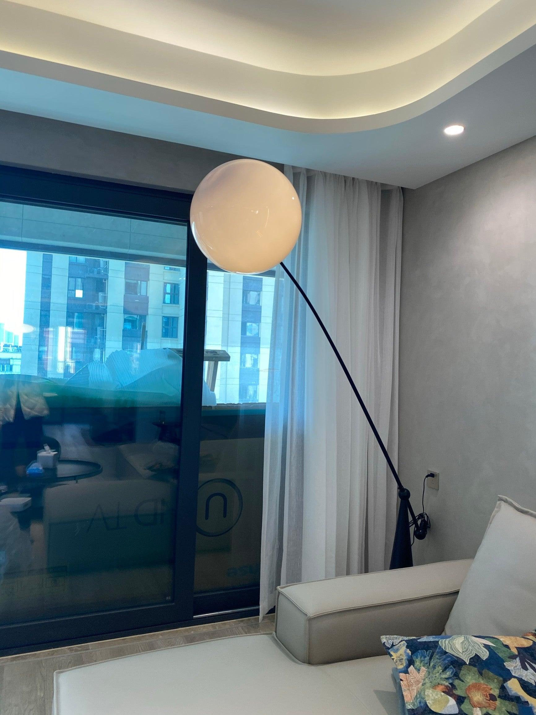 Opal Arc Floor Light - Bent-1-Luxehomezone