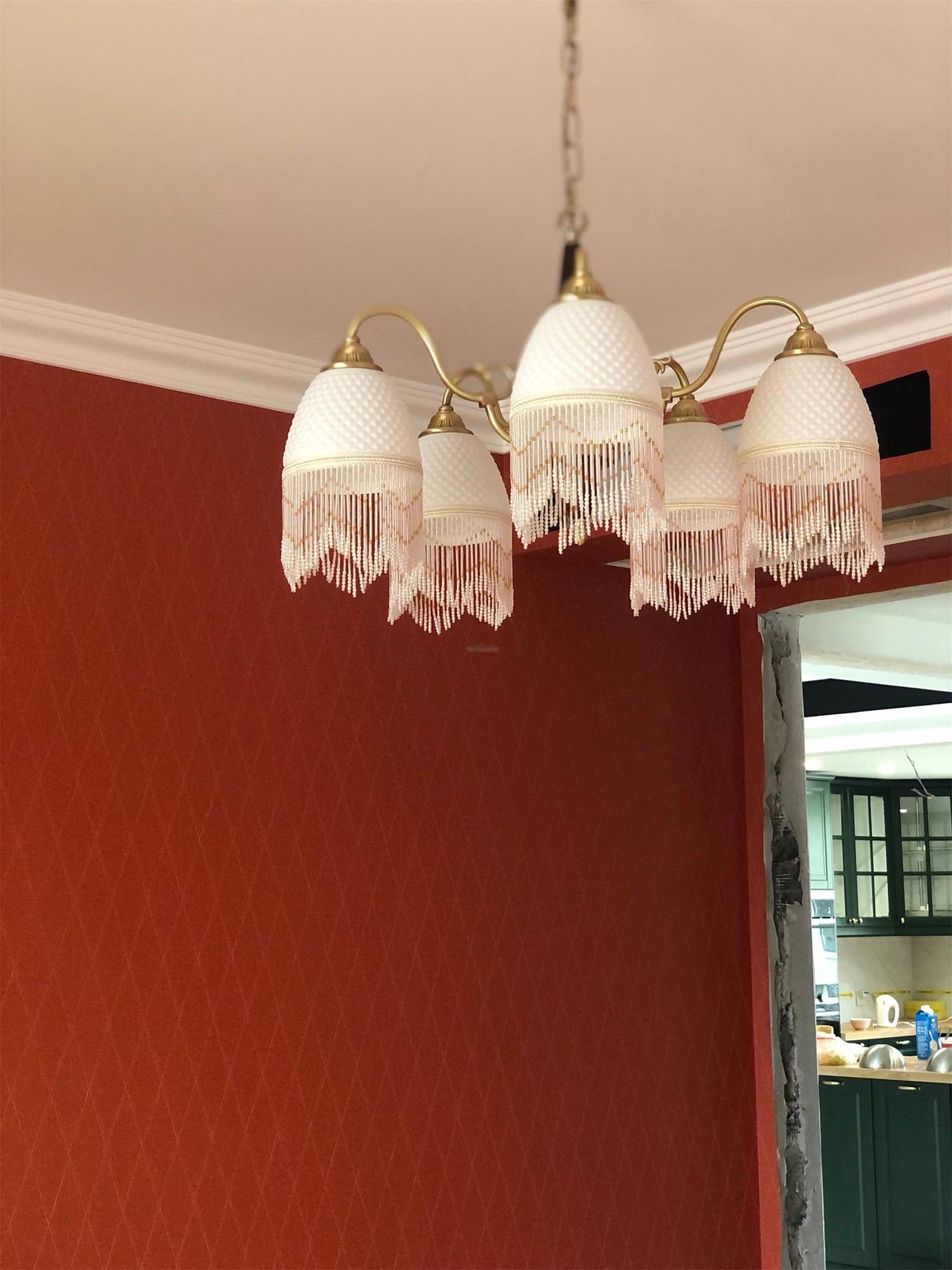 Mesh Tassel Glass Chandelier ∅ 19.7″ - Tassel-1-Luxehomezone