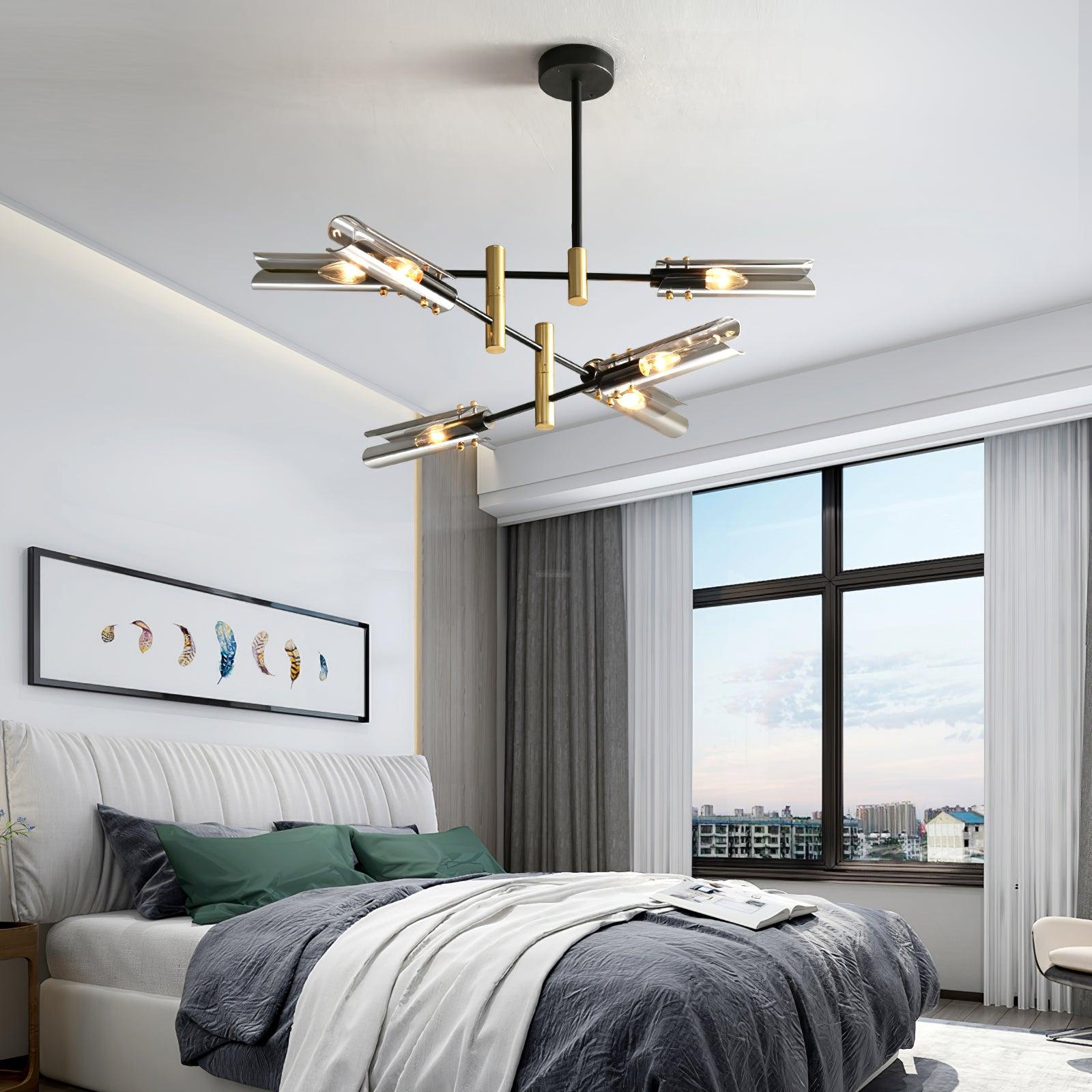 Astrid Double Chandelier with 4/6/8 heads - Tube-1-Luxehomezone