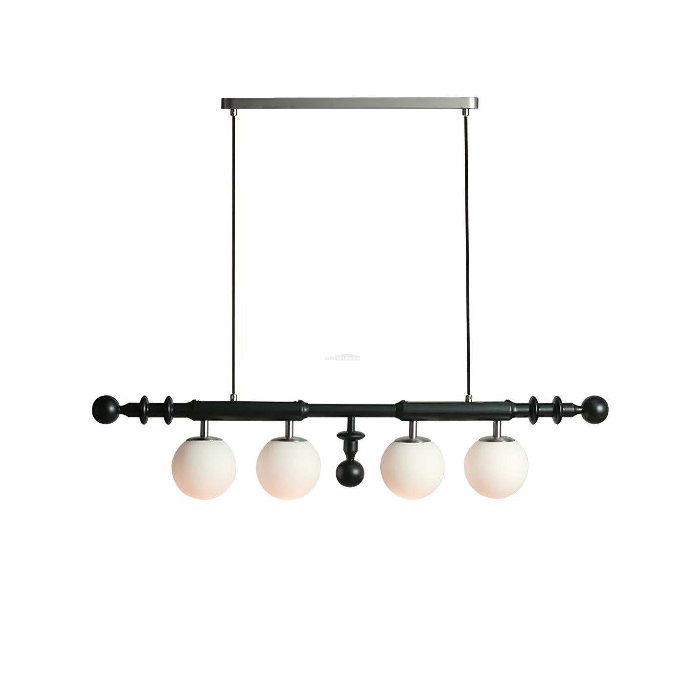 Roman Column Linear Chandelier - Wood-1-Luxehomezone