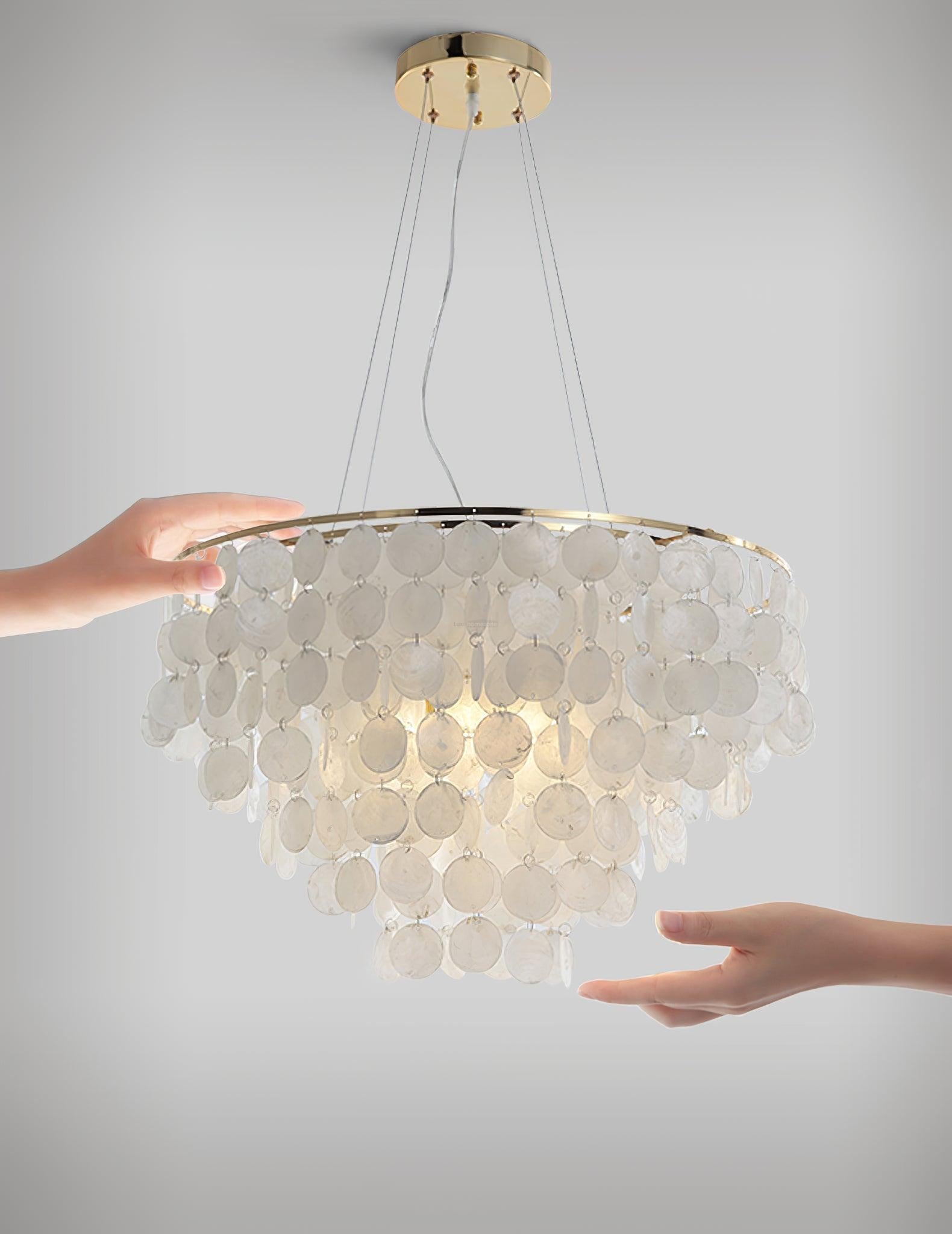 Shell Wind Chime Chandelier ∅ 19.7″ - Luxehomezone