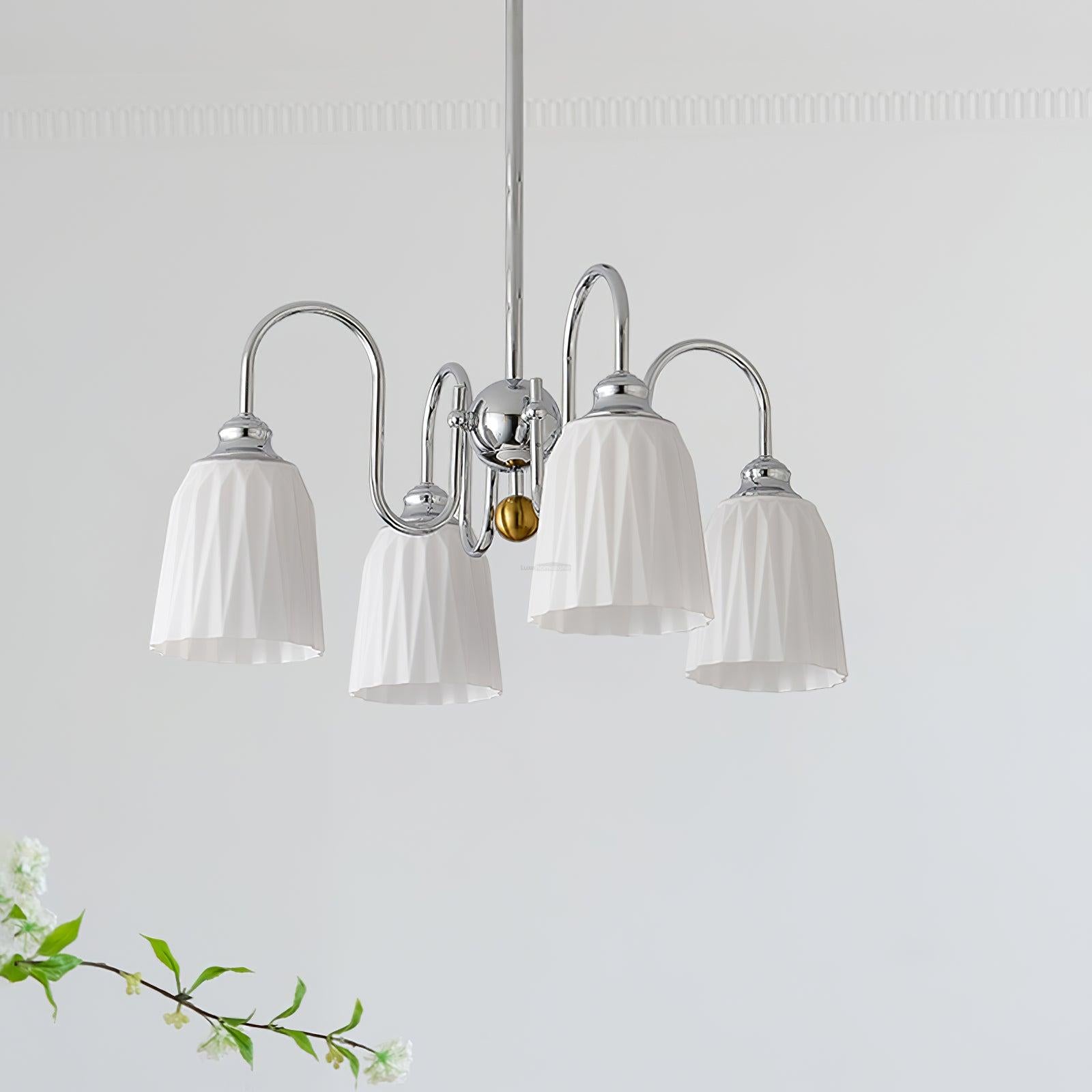 Bauhaus Pleated Chandelier with 3/5/6/8 heads